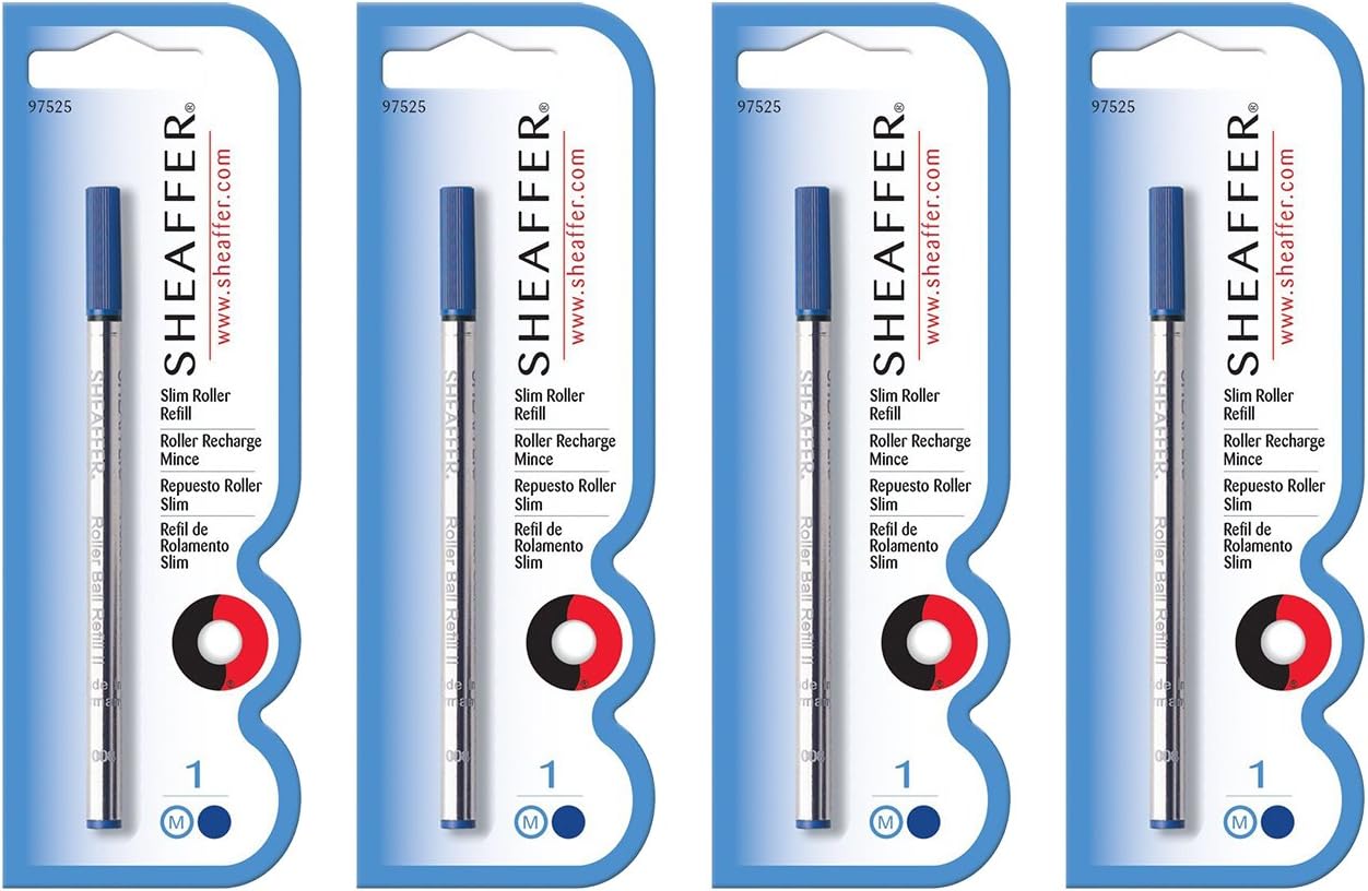 Sheaffer Rollerball Refills - Slim Blue (Pack of 4)