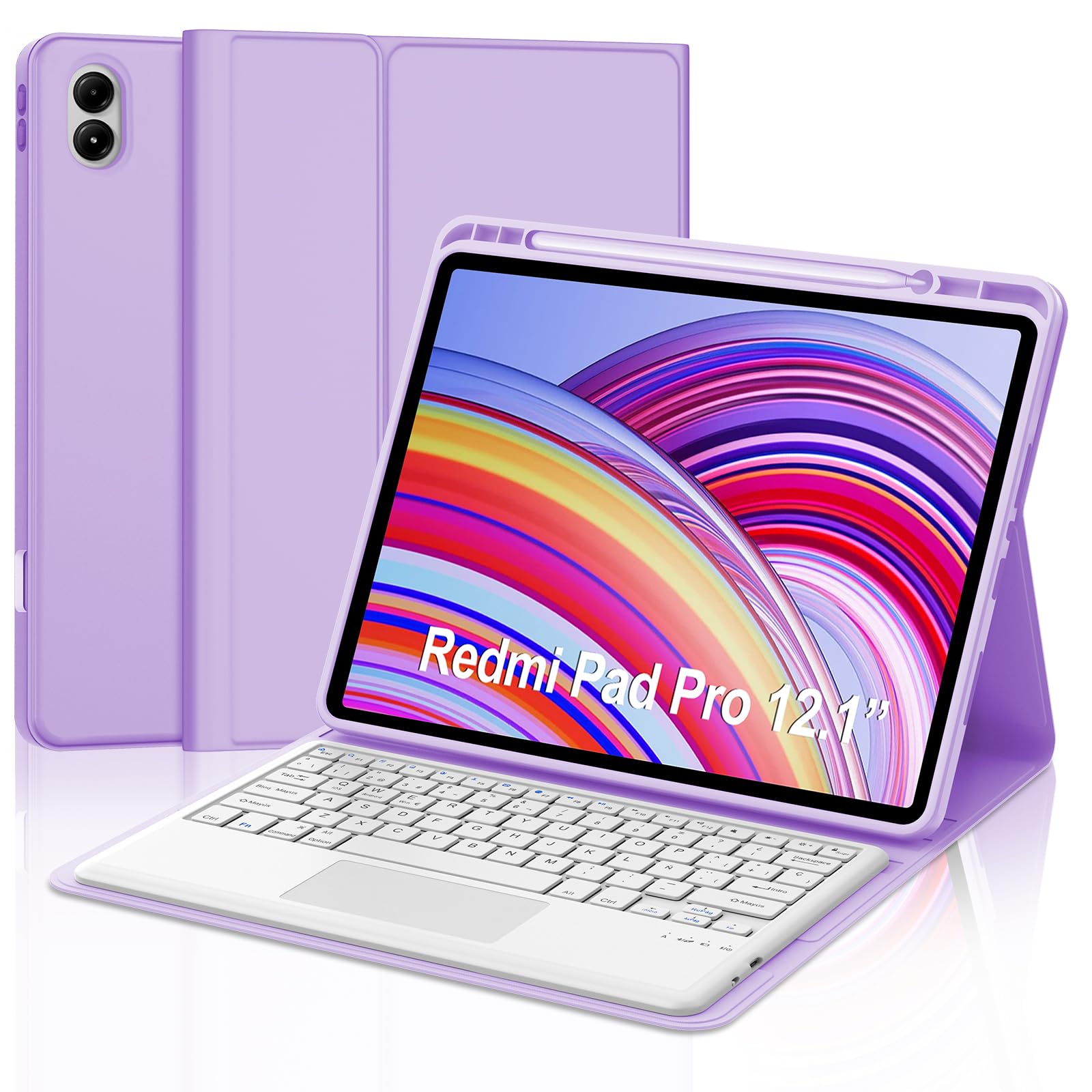 FOGARI Teclado con Trackpad para Redmi Pad Pro 12.1" 2024/Poco Pad 12.1