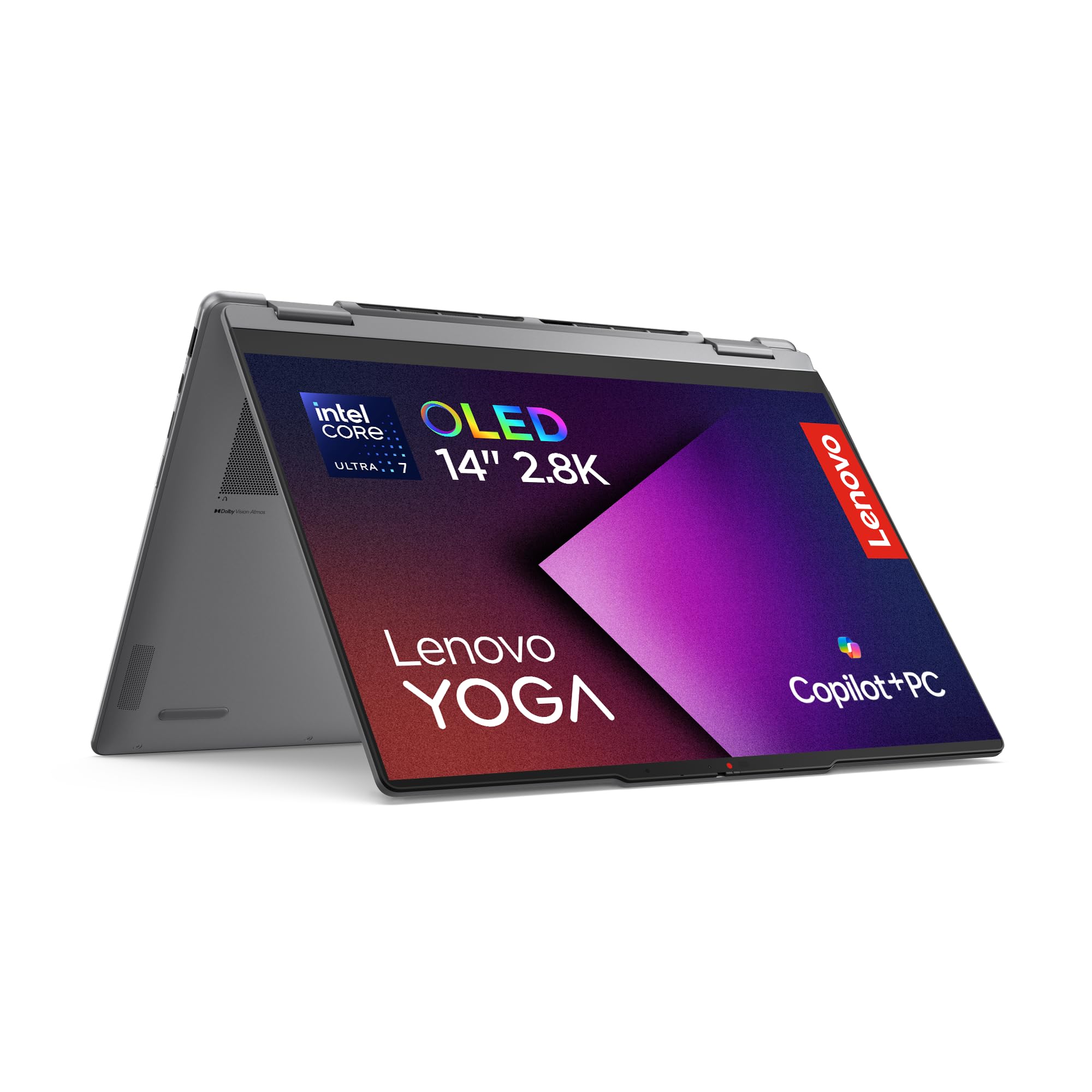 Lenovo Yoga 7i 2in1 Aura Edition Laptop | Copilot+PC | 14"2.8K WUXGA OLED Touch Display | Intel Core Ultra 7 355 | 32GB RAM |1TB SSD | UMA Intel Grafik | Windows 11 | QWERTZ | Grau| 3 Monate Prem.Care