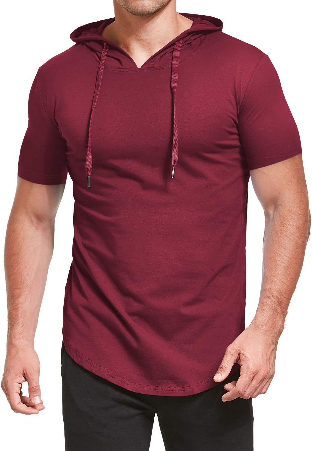 Aiyino Men's S-5X Short Sleeve Fashion Athletic Hoodies Sport Sweatshirt Hip Hop Pullover image 2