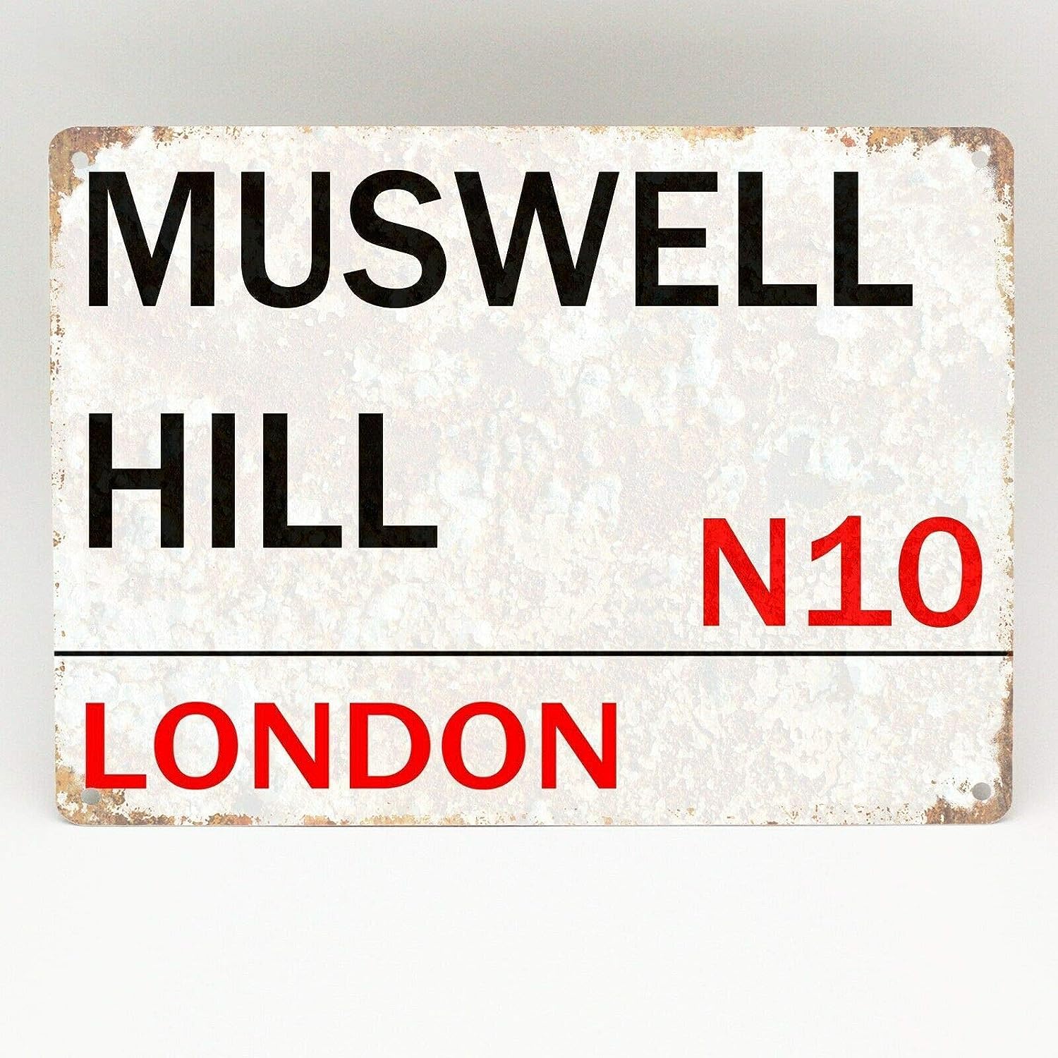 Bioprocess Muswell Hill Metal Sign London Street Novelty Retro Wall Plaque Vintage Outdoor Decoration Plaque 8X12 Inch