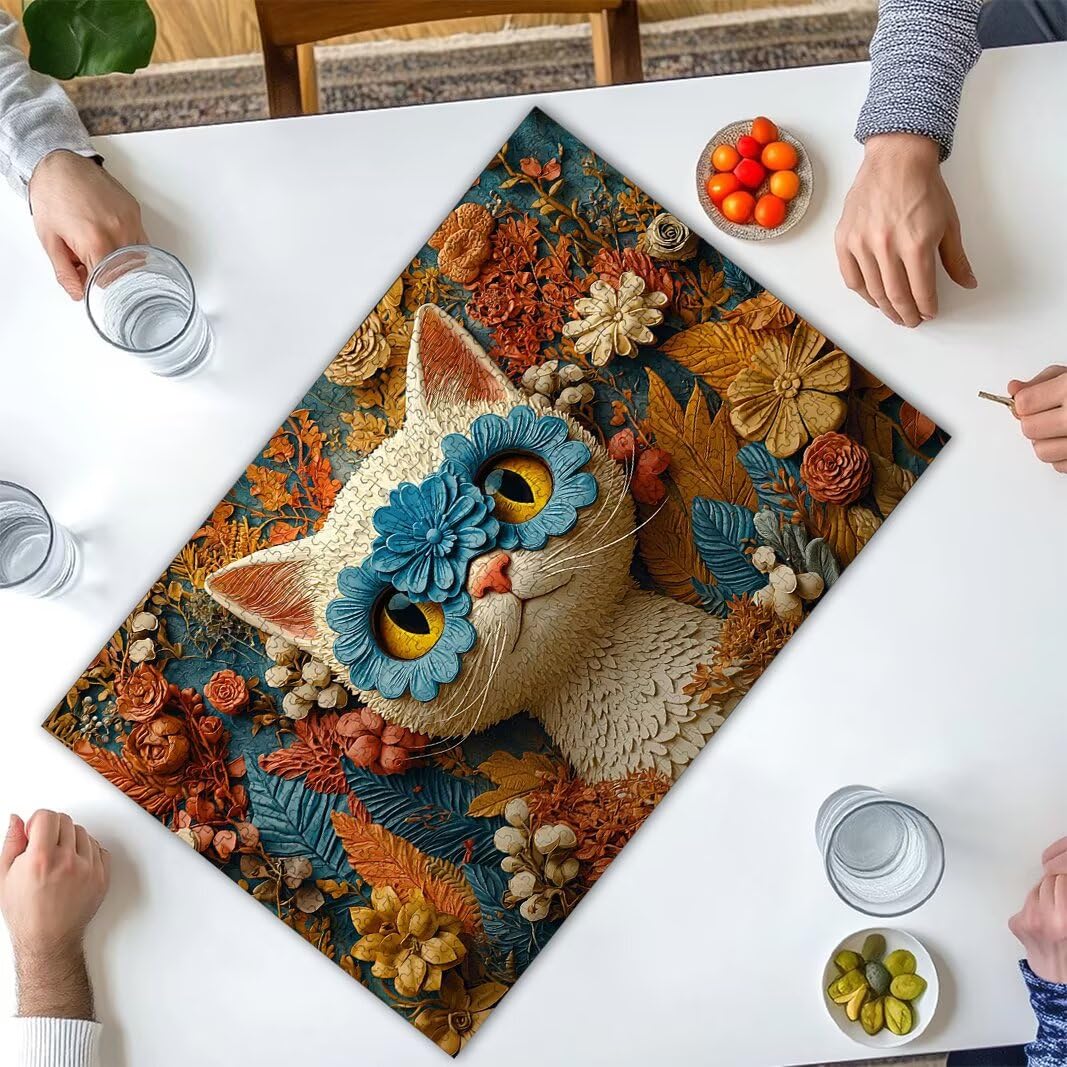 Puzzle Gatto, Puzzle 1000 Pezzi per Adulti, Regalo Donna/Uomo -2517