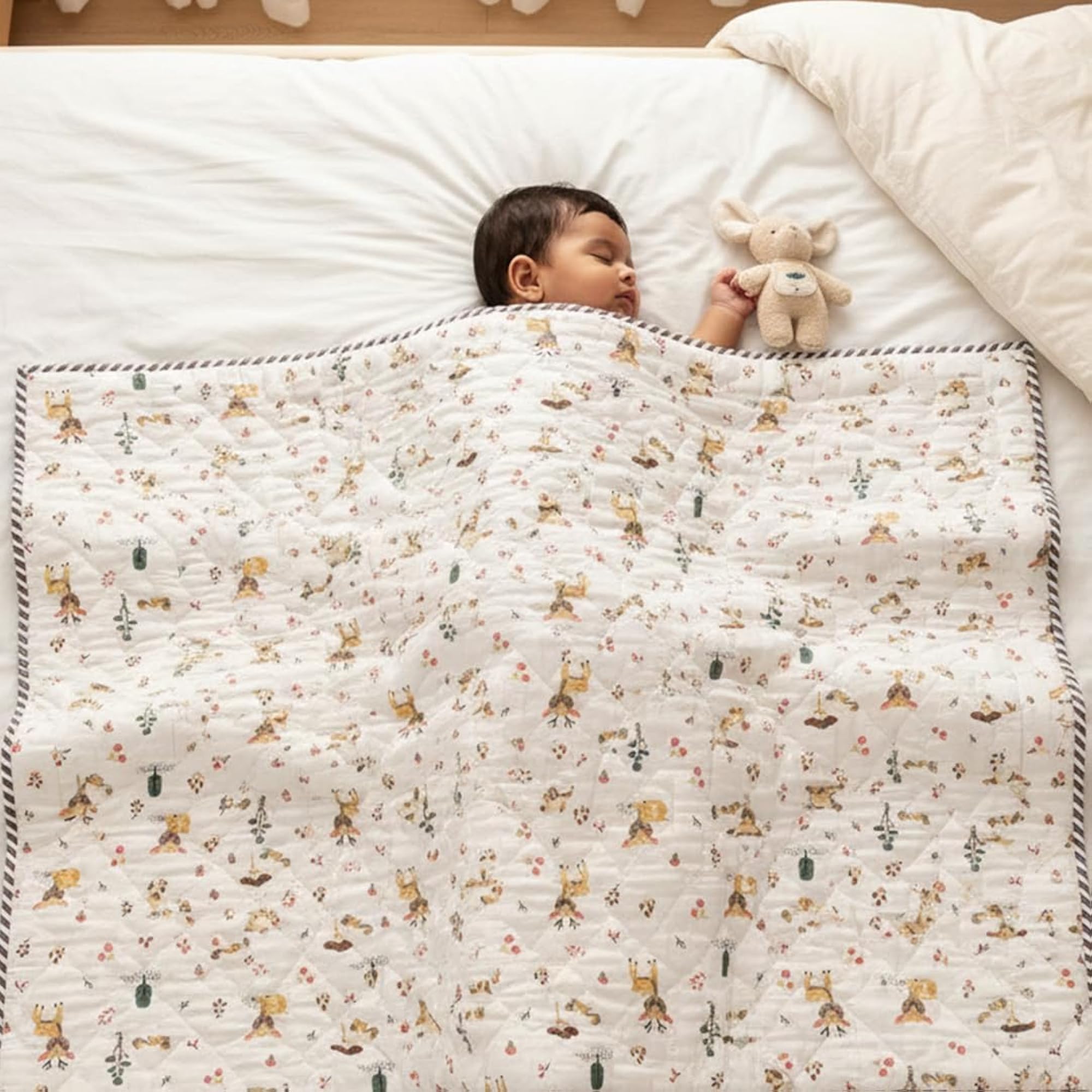 100% Cotton Reversible Kids Blanket, Soft & Cozy