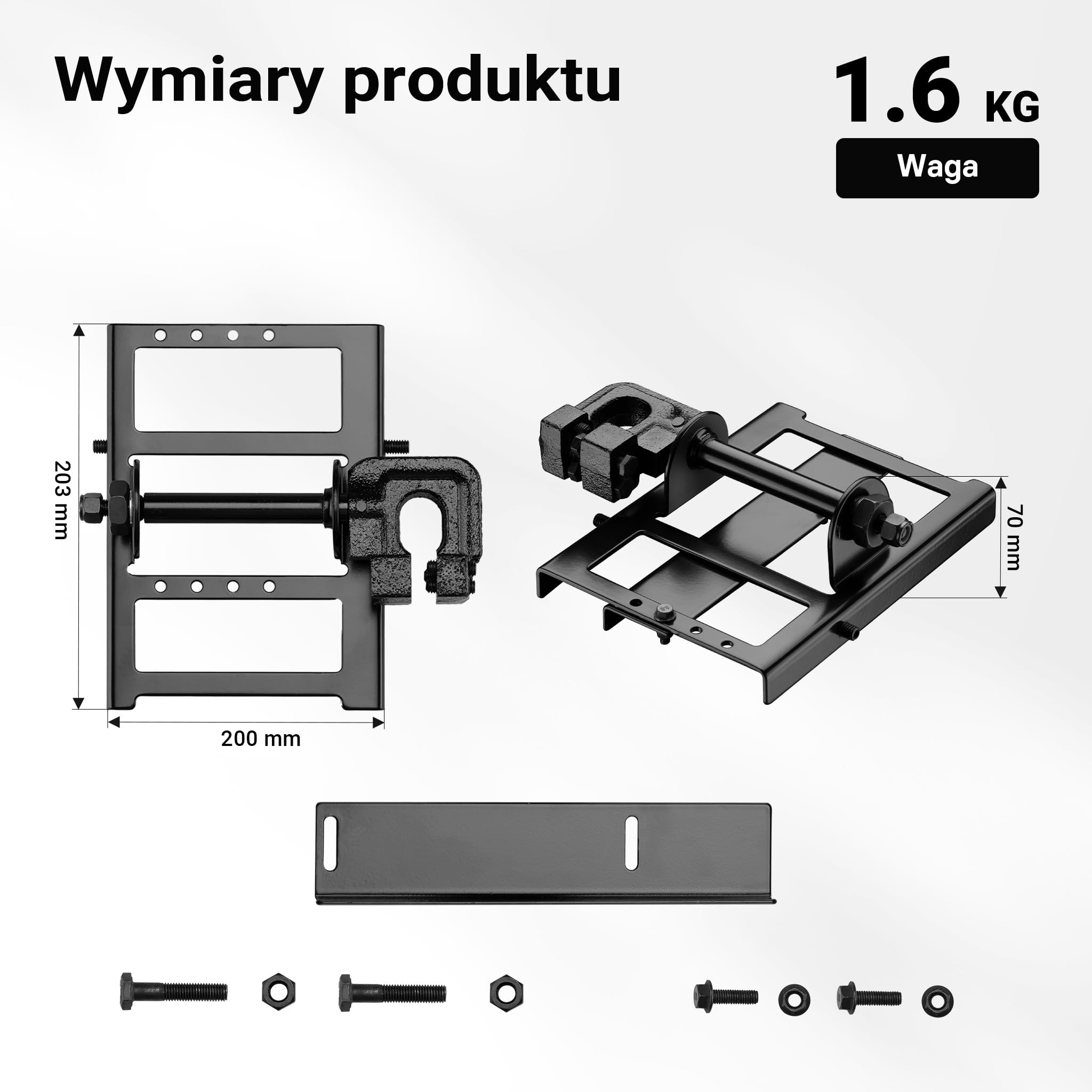 Wiltec Przystawka do cięcia drewna o szerokości cięcia 1-3 1/2", ze stali pokryta proszkowo, przewodnik do pił łańcuchowych 5-15 cm