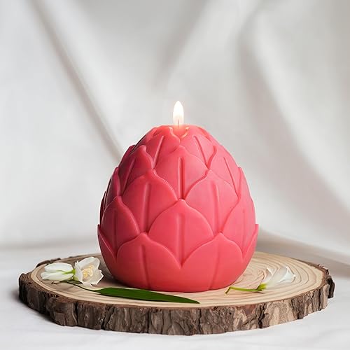 Velas perfumadas de loto para el hogar, velas decorativas para decoración de 3.5 x 4, 22 onzas, 50 horas de combustión, vela de otoño de larga