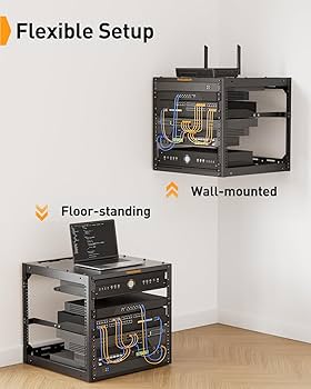 Amazon.com: Perlegear 10U Open Frame Network Rack, Server