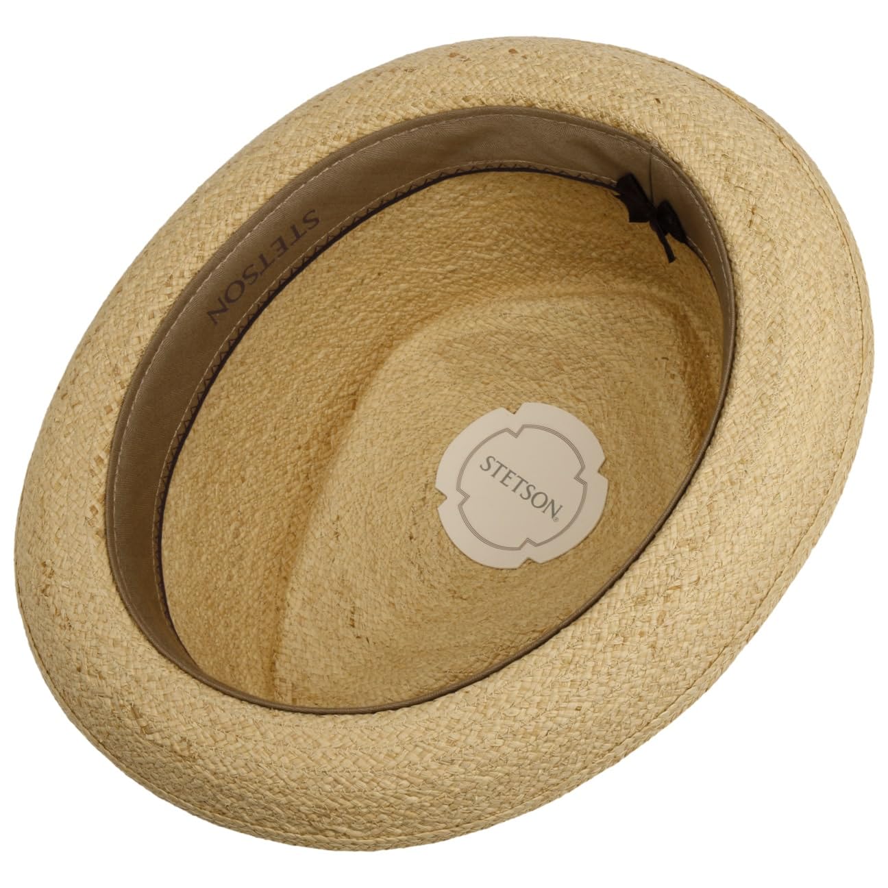 Stetson Uni Diamond Chapeau de Paille de Raphia Pork Pie Protection UV Bande en Cuir Unisexe Printemps Ete
