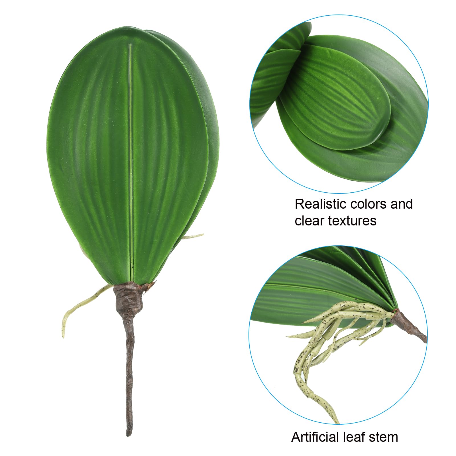 PATIKIL Faux Orchid Leaves 4.3 Inch - Image 4