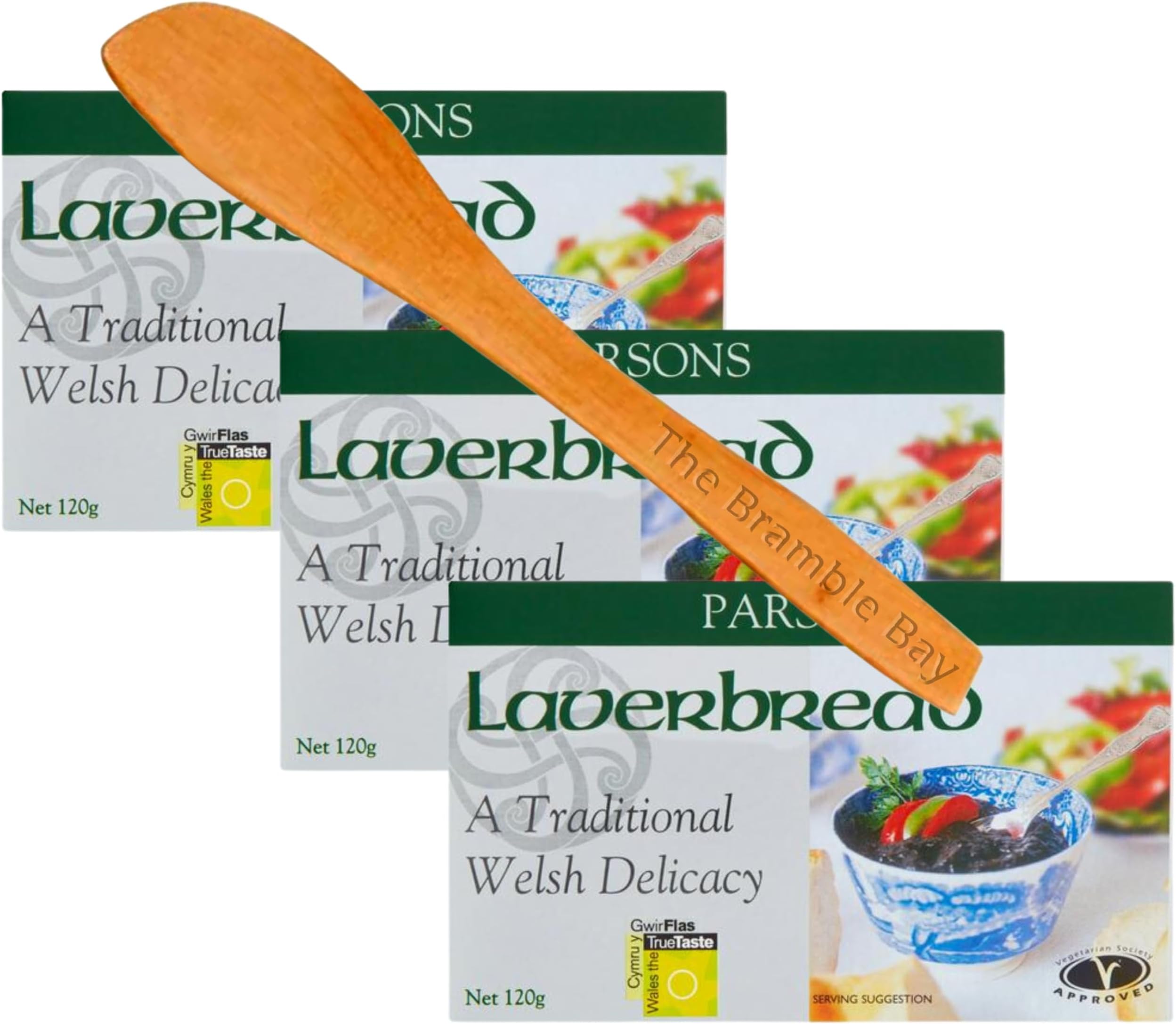 Laverbread bundle contains Parsons 120g Traditional Welsh Delicacy and Wooden spreader