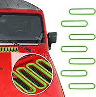 Vista 16 de Cubierta de ventilación del capó, panel de carcasa, cubierta de ventilación, accesorios exteriores de ABS para Jeep Wrangler JK JKU 2/4 puertas Azul