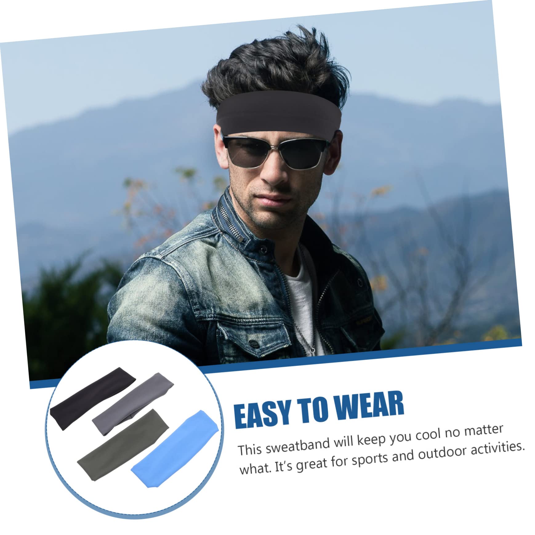 VALICLUD Sport Stirnband Atmungsaktives Sport-Stirnband Stirnbänder Für Übungen Sportliches Breites Stirnband Elastische Sport-stirnbänder Yoga-Stirnband Polyester