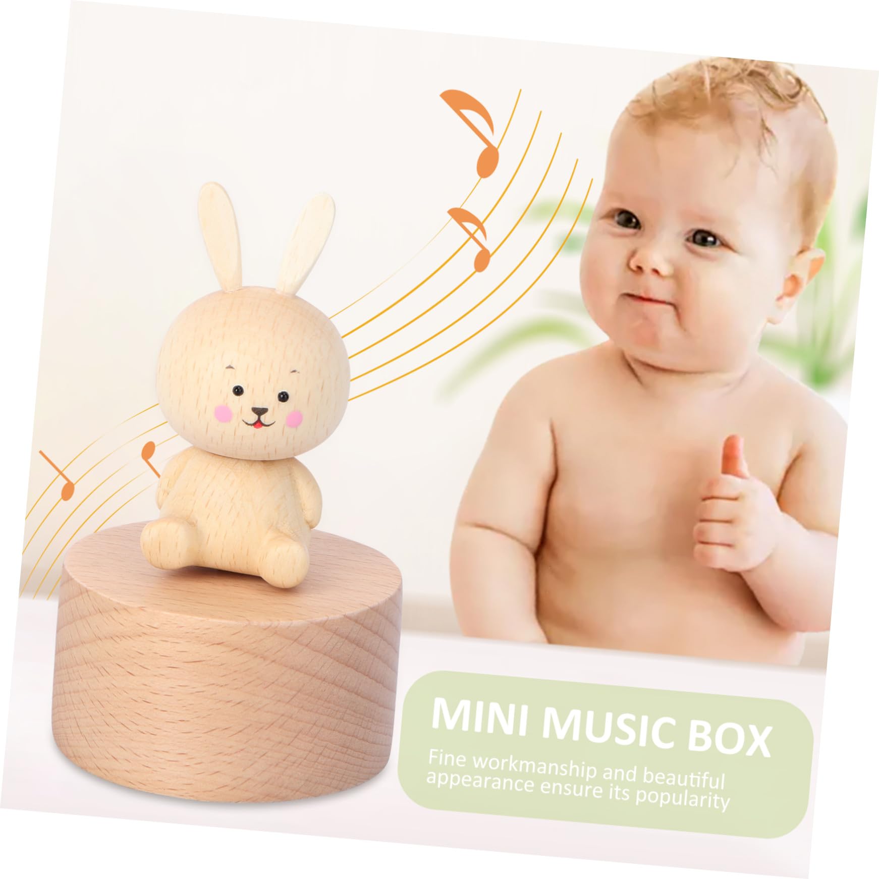 MAGICLULU 2 Stk Musikbox Musical Ring Das Der Musik Merch Die Besonders Desktop-ornament Holz Khaki