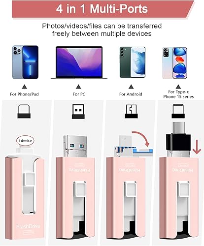 Miniatura 2 de Sunany Unidad flash de 512 GB, memoria USB USB de alta velocidad, almacenamiento externo, memoria USB para fotos, para teléfono, pad, Android, PC y