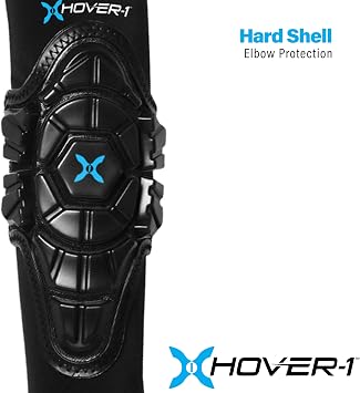 Hover-1 Men's Protective Knee Pads | Hard PU Shells for Impact Resistance, Lightweight Breathable Material for Medium, Black