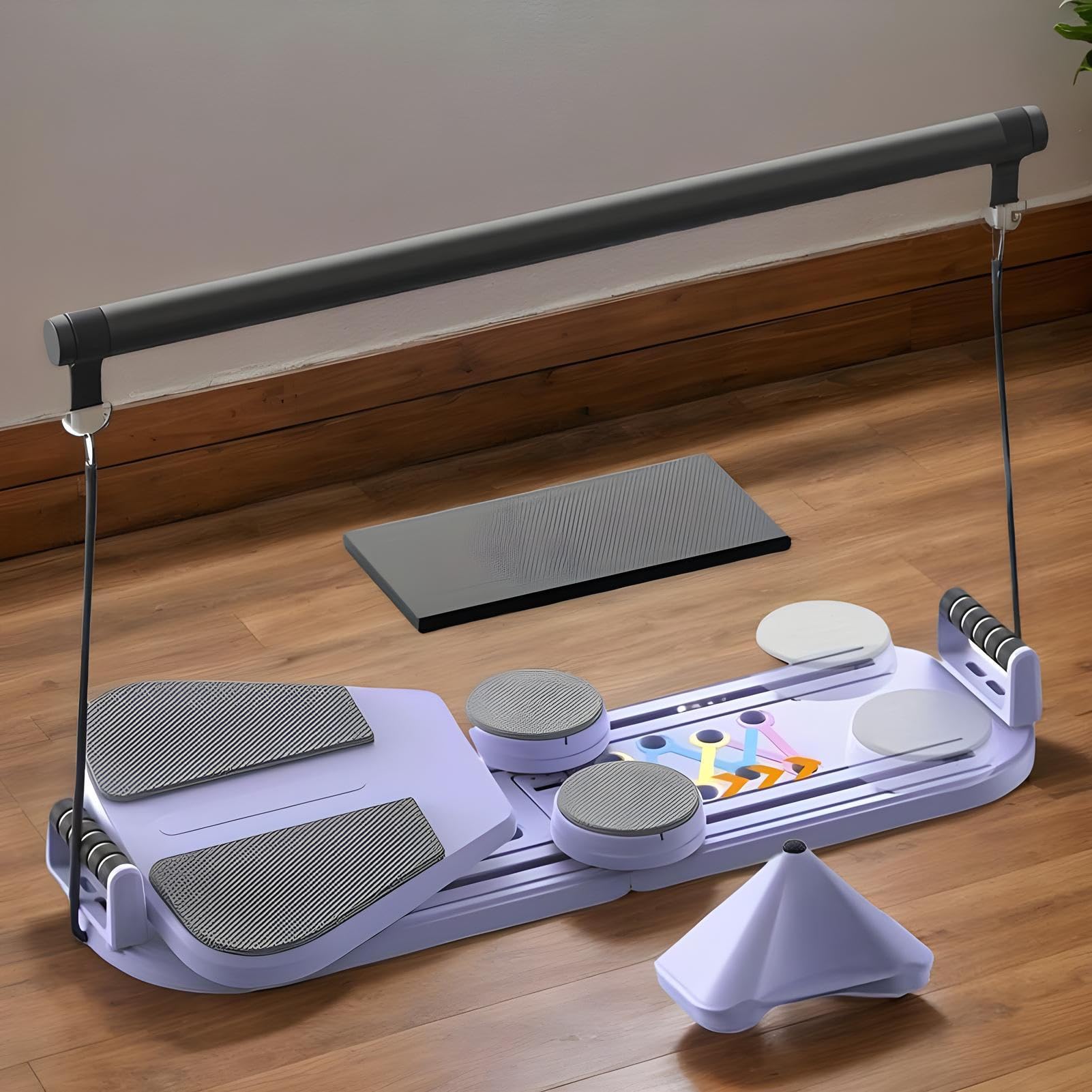 Tavola Riformare Pilates,Attrezzature Per Il Fitness 5 in 1,Macchina Addominale per Esercizi Per Donne Uomini Atleti Principianti Entusiasti del Fitness Palestra A Casa