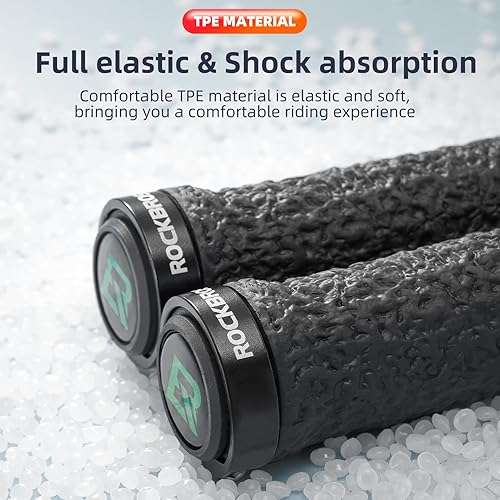 Miniatura 4 de ROCKBROS Empuñaduras antideslizantes para manillar de bicicleta con bloqueo único para BMX, MTB, scooters, bicicletas plegables de 0.874 in