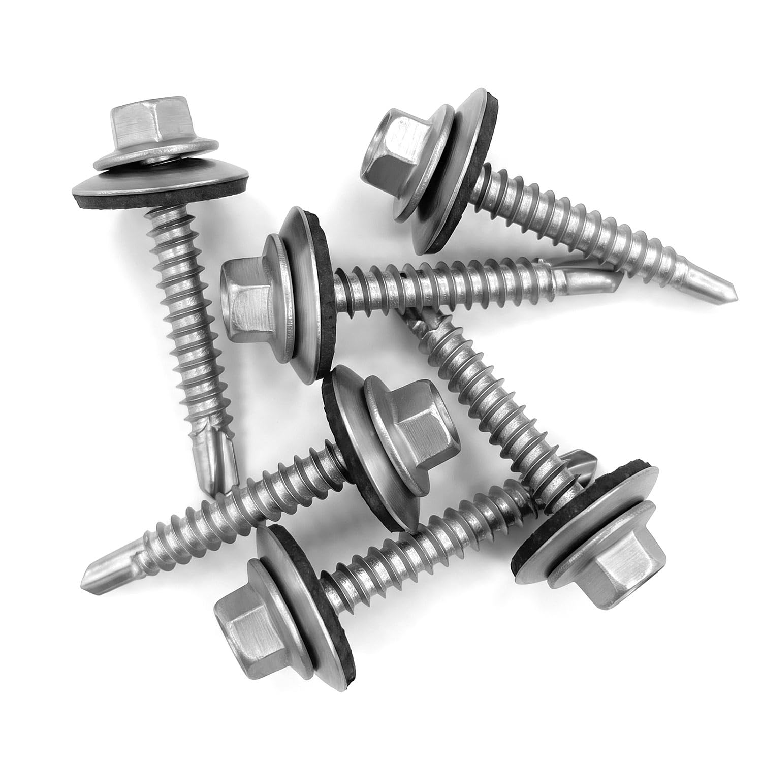 Metal Roofing Screws - 50 Pack with Washer & Bit -4
