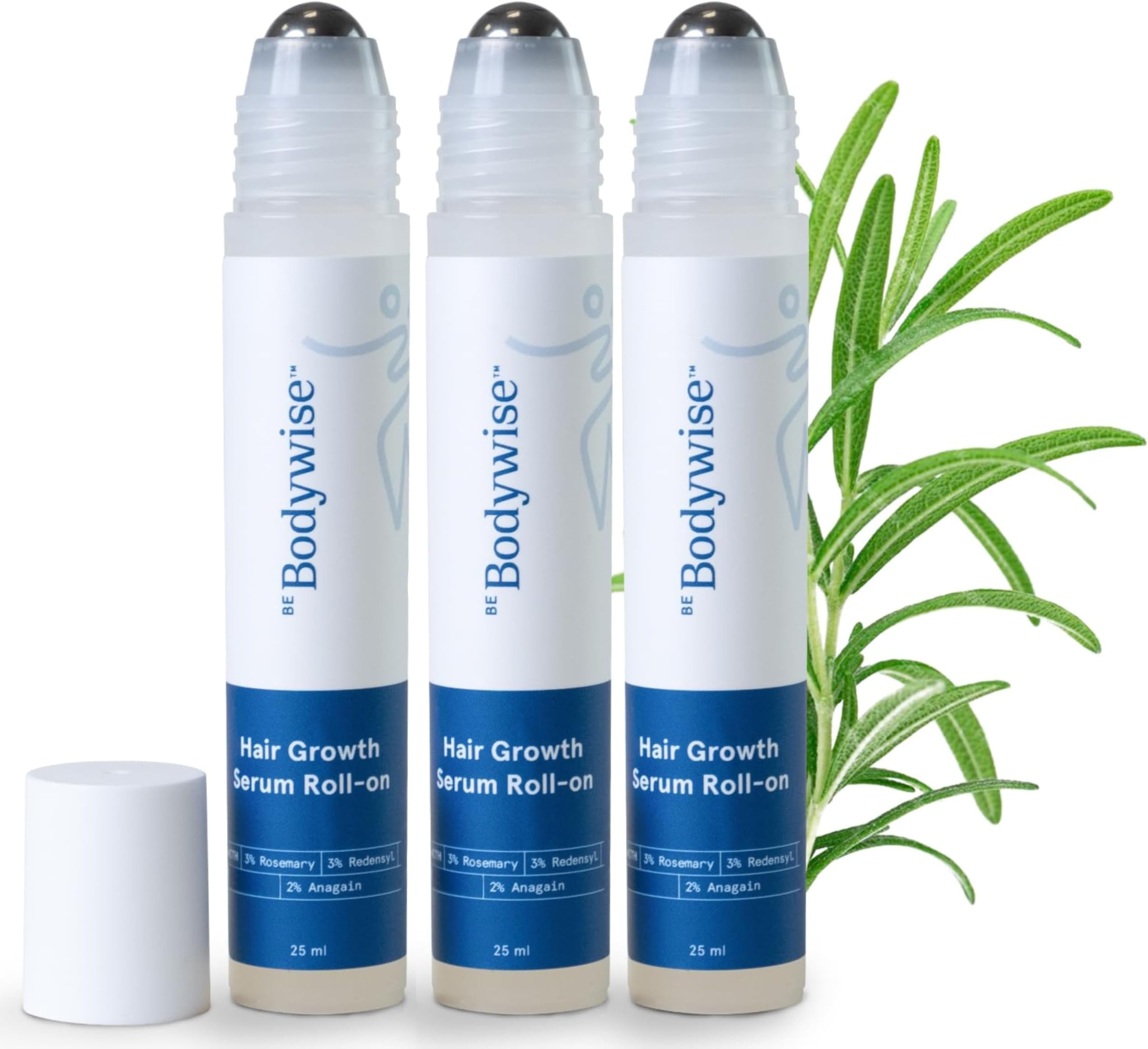 Rosemary Hair Growth Serum (Roll On) | 3% Redensyl & 2% Anagain | Hair fall control serum for Women & Men | Promotes Hair Growth & Stimulates Hair Follicles | For All Hair Types | 75ml