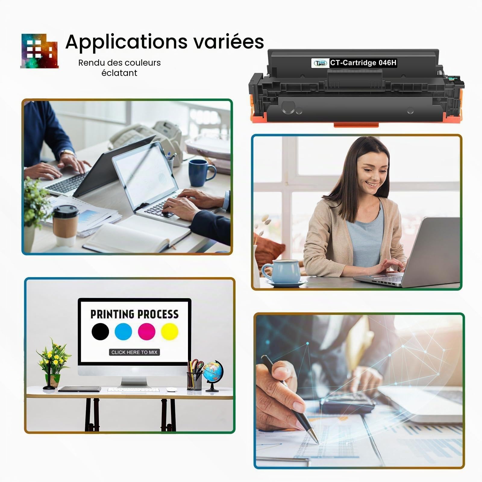 046H 046 Cartouche de Toner Compatible pour Canon 046H i-SENSYS MF732Cdw