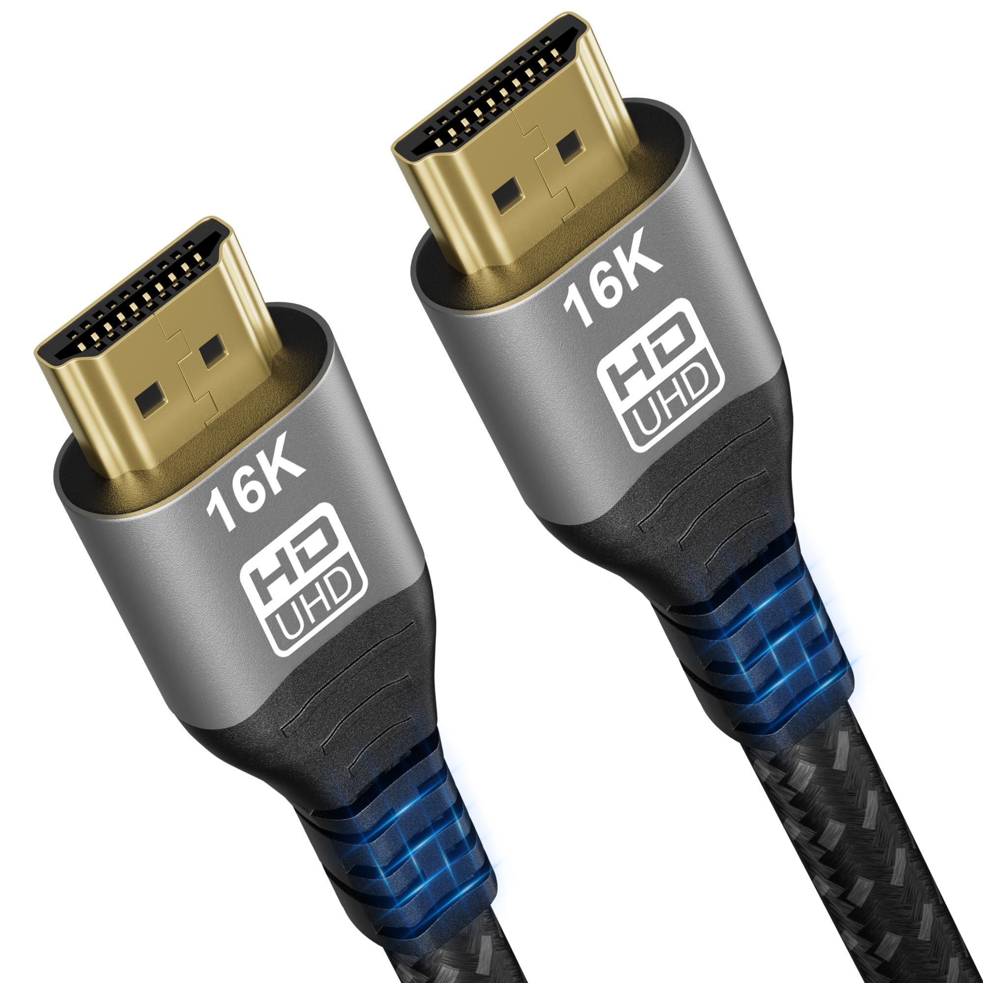 CAKOBLE Cavo HDMI 2.2 2 metri,16K 96Gbps Ultra High Speed,Per cavo hdmi 2.116K@60Hz, 8K@240Hz, 4K@480Hz, eARC, HDR10+, Dolby Atmos/Vision, HDCP 2.3,Per PS5, Xbox, Soundbar, Fire TV, Laptop, HDTV