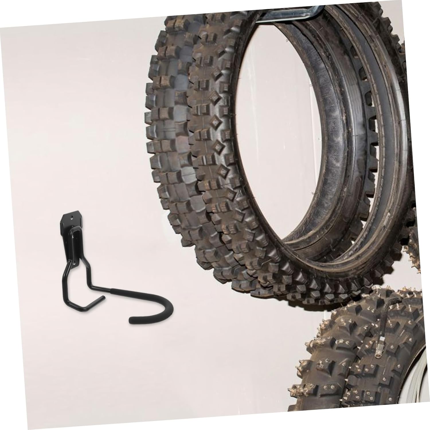 NUOBESTY 4pcs Heavy Duty Garage Hooks Durable Wall Mount Bicycle Storage Rack Versatile Tool Hanger for Organized Garage Easy Installation Space Saving for Bikes and Tools