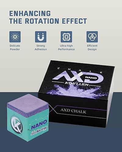 Miniatura 10 de KONLLEN Tiza de billar Torneo profesional de nano tecnología dedicado a jugadores de billar nacionales (rendimiento excepcional, reducir la miscue,