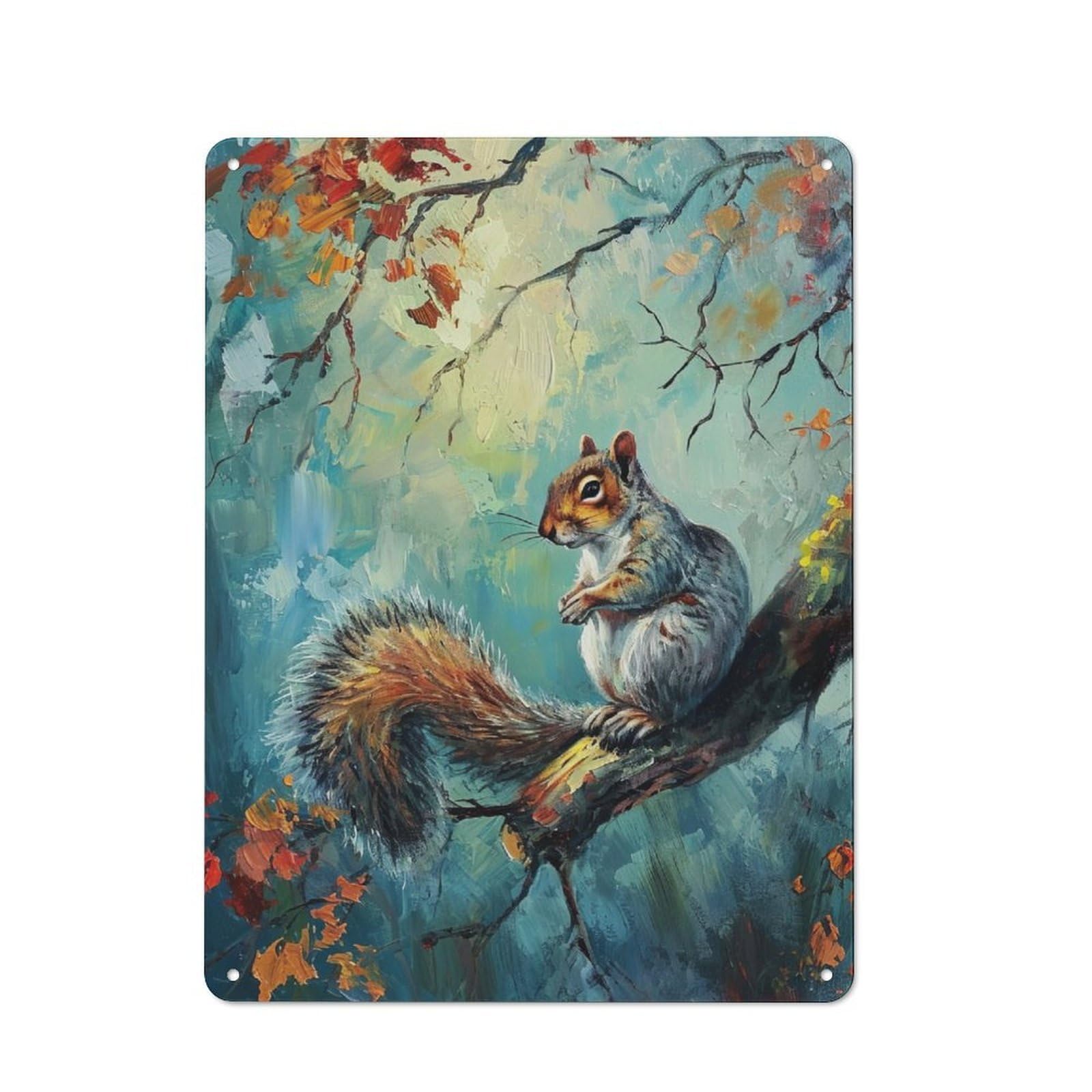 Vintage Metal Sign with Tree Dweller Design 40x30cm, Vintage Bar Wall Plaque for Cafe, Pub, Workshop Or Home Bar