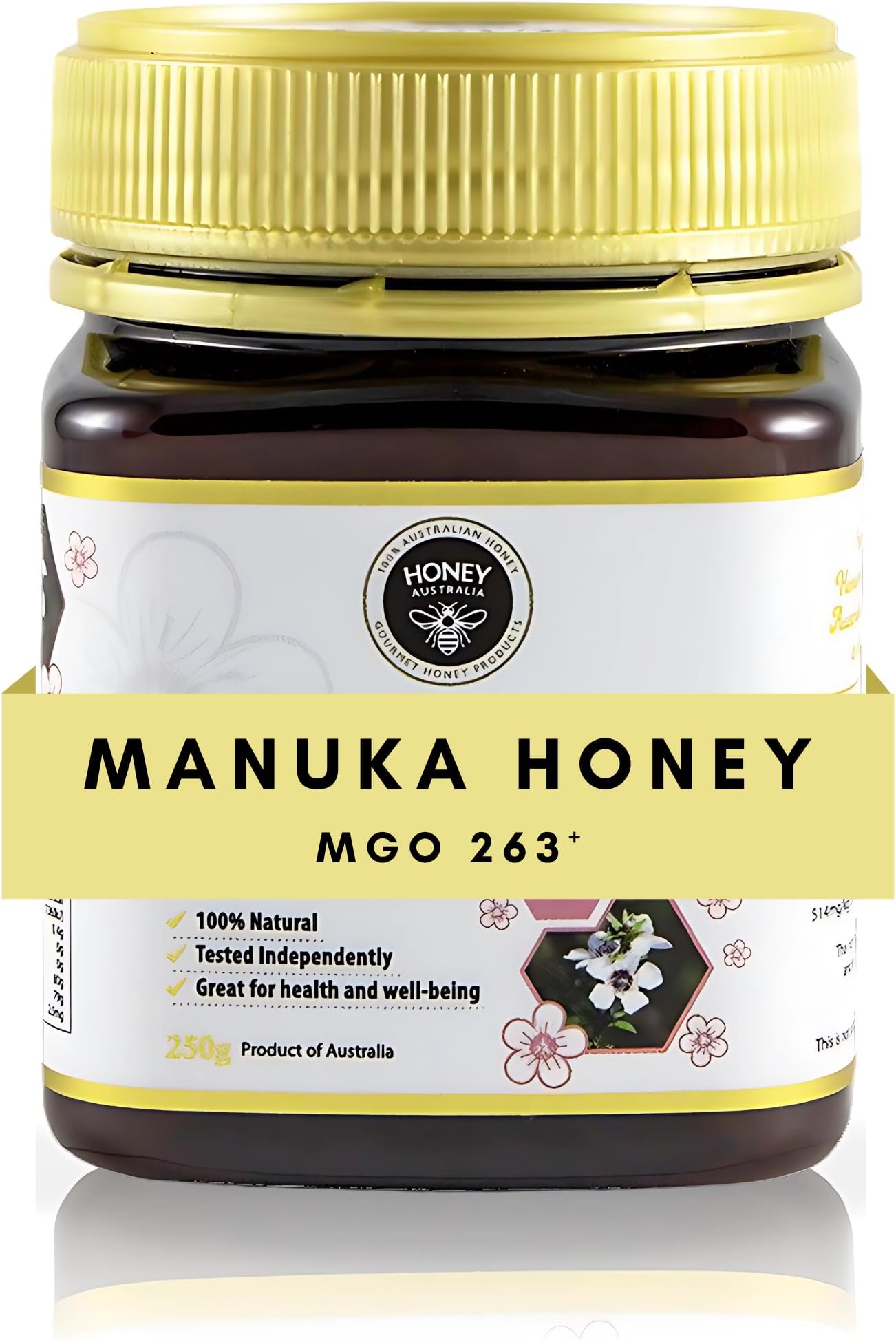 Honey Australia Manuka Honey MGO 263+ | 8.8 oz | Raw, Organic, Pure Honey for Daily Wellness & Energy | Natural Sweetener & Health Boost | Rich in Nutrients, Delicious, Creamy Flavor