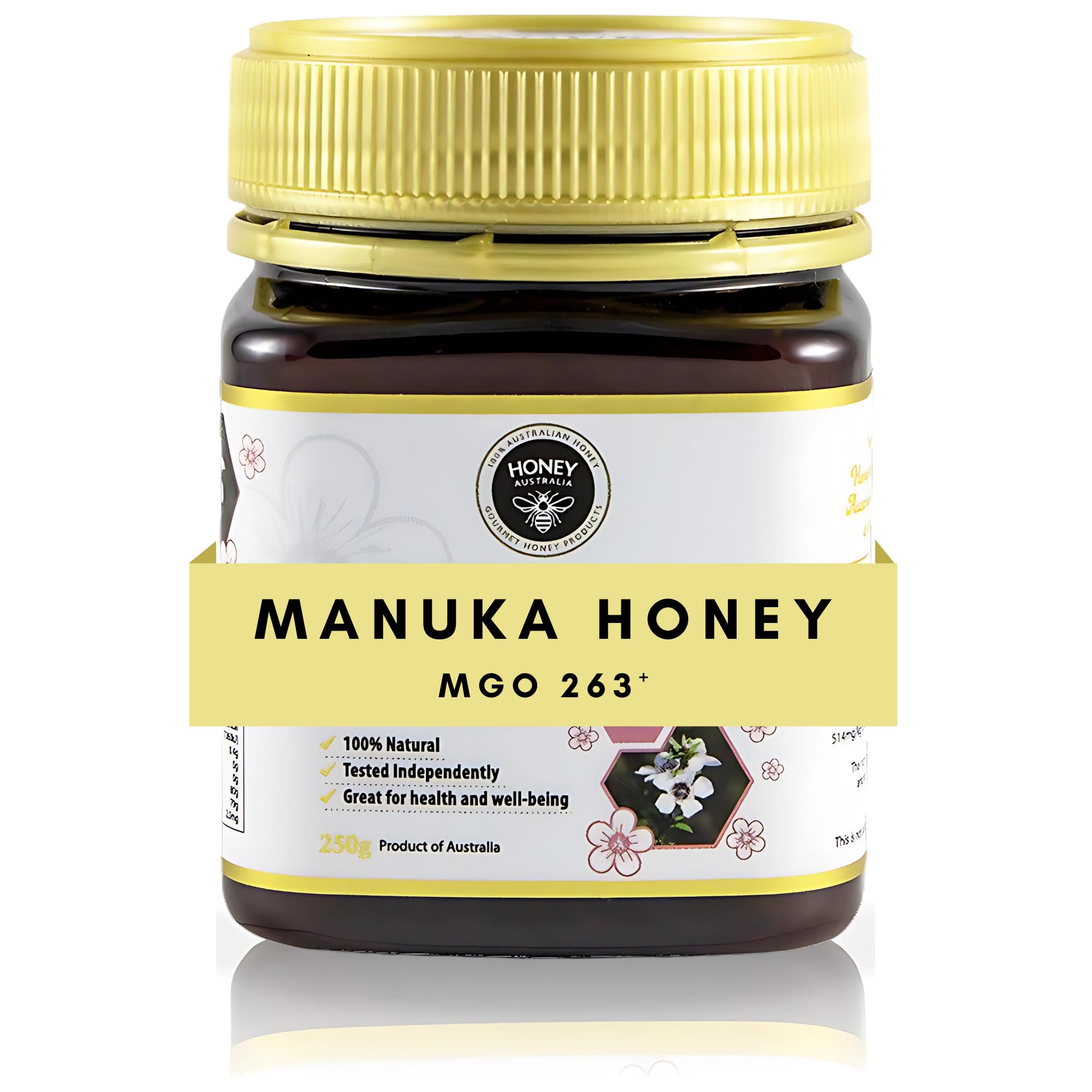 Honey Australia Manuka Honey MGO 263+ | 8.8 oz | Raw, Organic, Pure Honey for Daily Wellness & Energy | Natural Sweetener & Health Boost | Rich in
