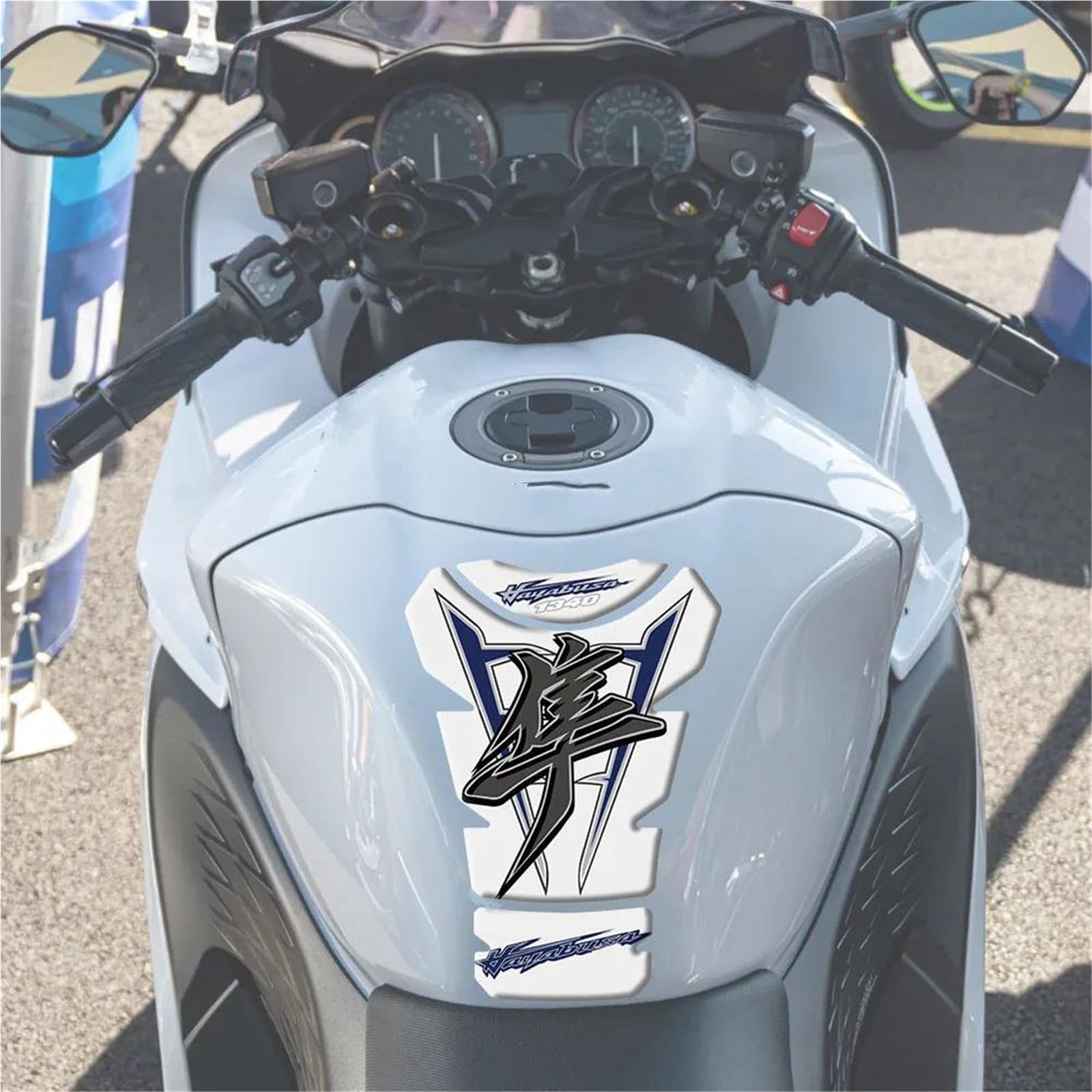 Tapis décoratifs Protection De Réservoir Latérale pour Moto pour Suzuki pour Hayabusa GSX1340R GSX 1340 R 1999-2025(Style 3)
