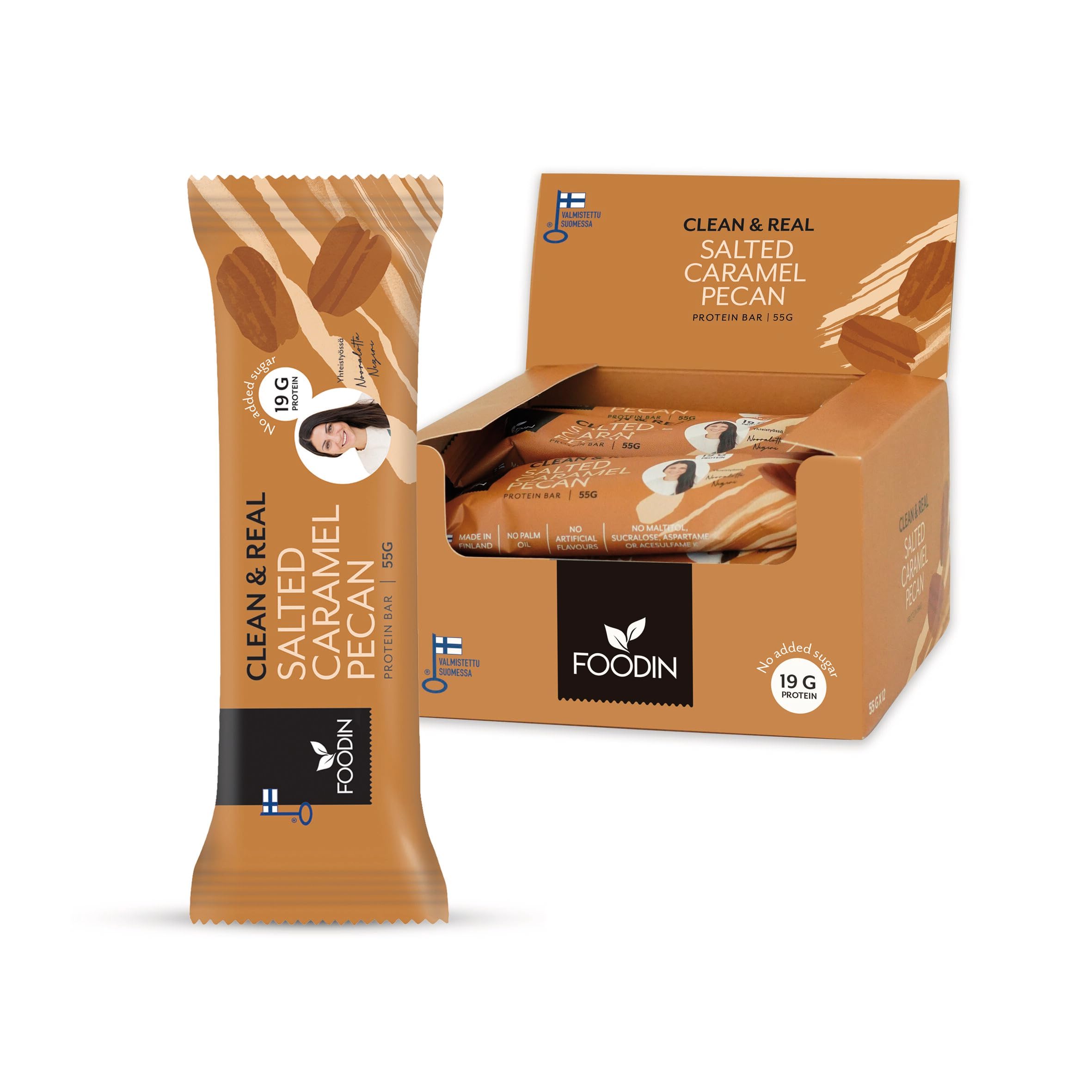 Foodin Clean&Real Protein Bar Salted Caramel Pecan 55g