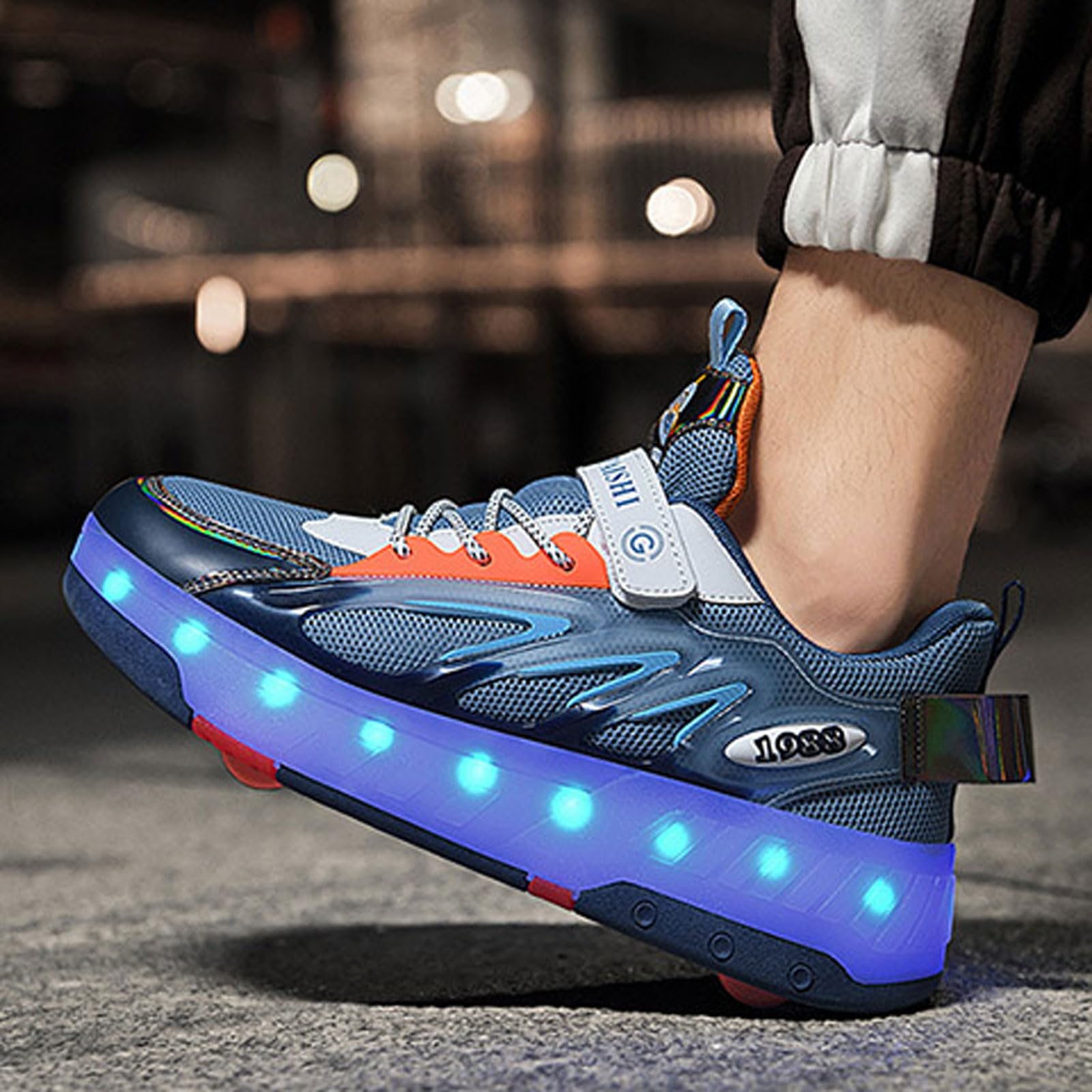 Scarpe con Rotelle Bambino Bambina,Sneakers Retrattile Doppia Ruote,Scarpe con Rotelle Luce Bambina Sportive,con 2 Ruote,LED Luce,per Pattinaggio,Feste,Compleanni,Natale