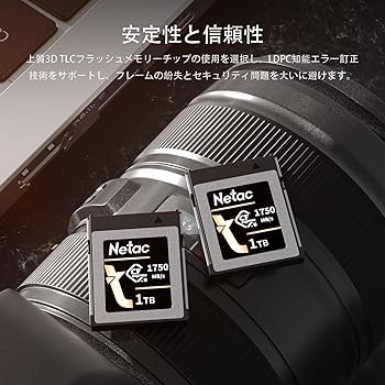 Amazon | Netac Cfexpress 2.0 Type B 1TB CFカード 1750MB/秒