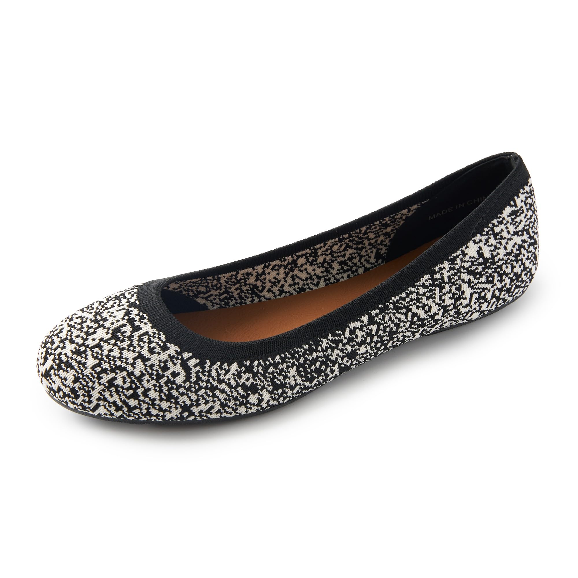 YORINDALE Women's Ballet Flats Round Toe Soft Knit Ballerina Flats Slip On Dress Shoes for Women Walking Dressy Casual Work Wedding