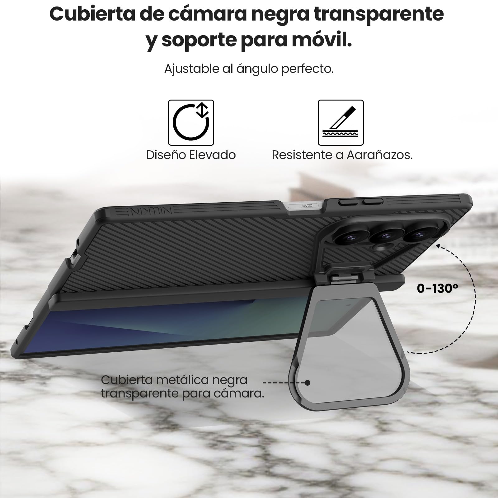 Nillkin CamShield Fold Magnética Funda para Samsung Galaxy Z Fold 8 Ultra,Diseño con Tapa Transparente,Función Soporte y Protección de la Lente,Slim Stylish (Negro)