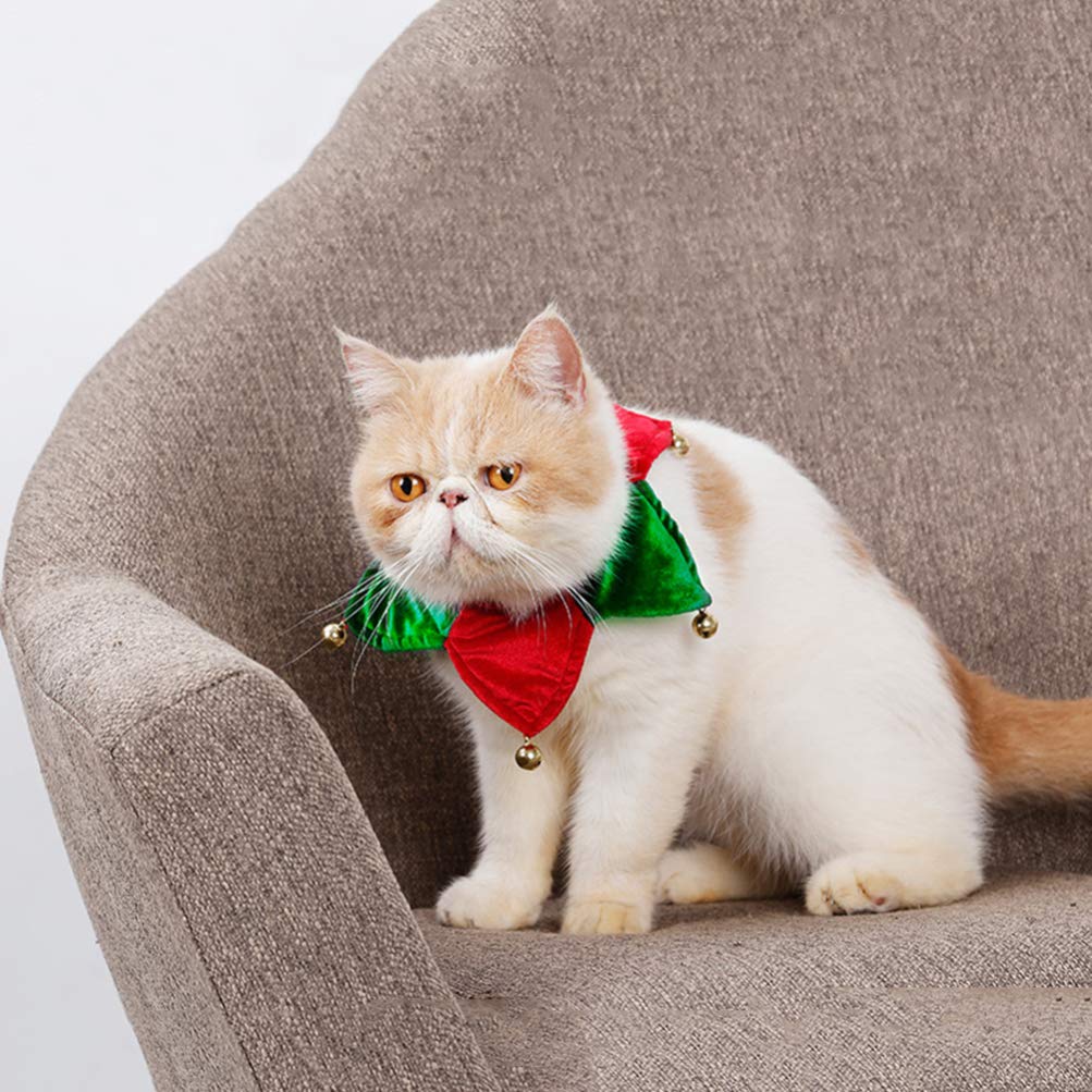 Weihnachts-Haustier-Halstuch, Hundehalstuch mit klingelnder Glocke, Kostümkragen, Warmer Halstuch, Weihnachtshalstuch for Haustier, Katze, Welpe, kleine Hunde / 891 (Size : L)