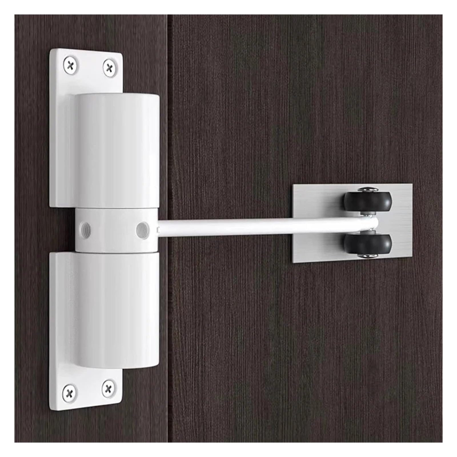 Chiudiporta a molla in metallo resistente, montato su cerniera | Hardware di sicurezza durevole for la chiusura automatica delle porte interne ed esterne(2 Pcs)