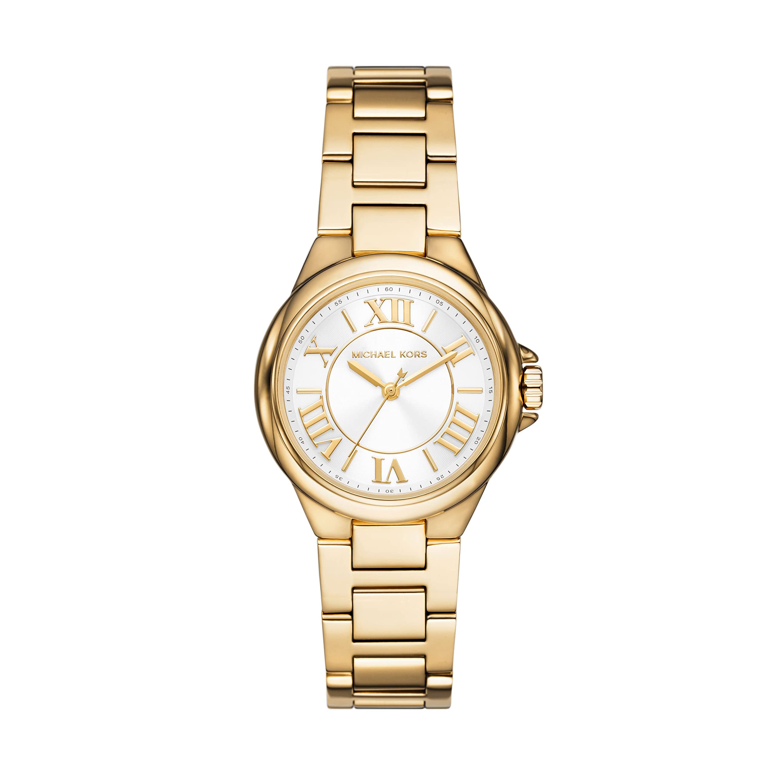 Michael Kors Camille Reloj para Mujer, Movimiento de Cuarzo con Correa de Acero o Piel