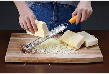 Deiss PRO Citrus Zester & Cheese Grater — Parmesan Cheese Lemon, Ginger, Garlic, Nutmeg, Chocolate, Vegetables, Fruit...
