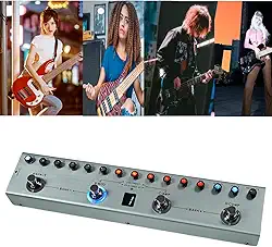 M-VAVE Cuvave cube baby efetor de baixo/bass,Tank-B pedal de multiefeito recarregável 36 predefinições 9 slots de pré-amplificador 8 slots de gabinete IR 3 efeitos de modulação/atraso/reverberação