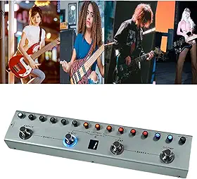 M-VAVE Cuvave cube baby efetor de baixo/bass,Tank-B pedal de multiefeito recarregável 36 predefinições 9 slots de pré-amplificador 8 slots de gabinete IR 3 efeitos de modulação/atraso/reverberação