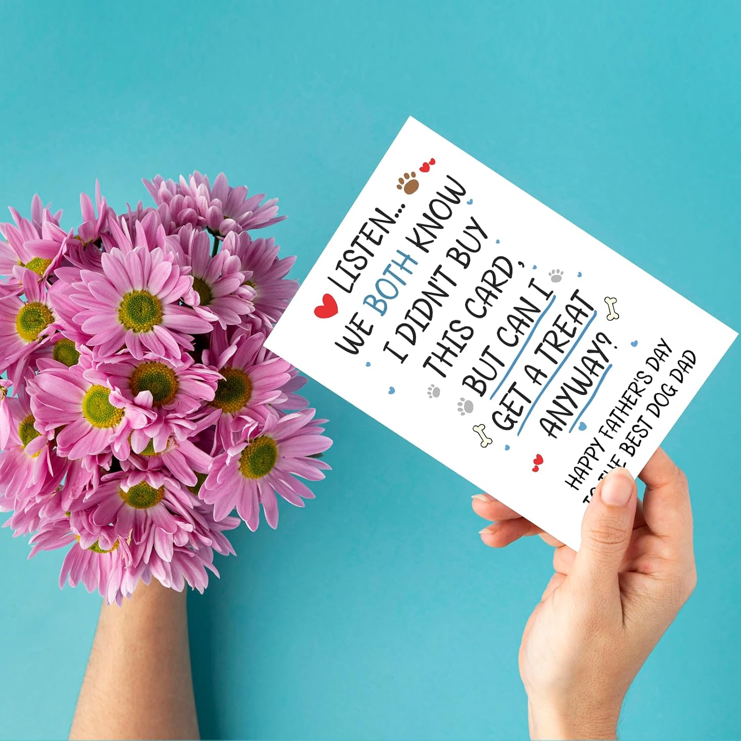 Fathers Day Card for Dog Dad Father, Cute Happy Father's Day Card from Dog, Unique Fathers Day Thank You Cards Gift for Dad From Dogs Puppy image 5