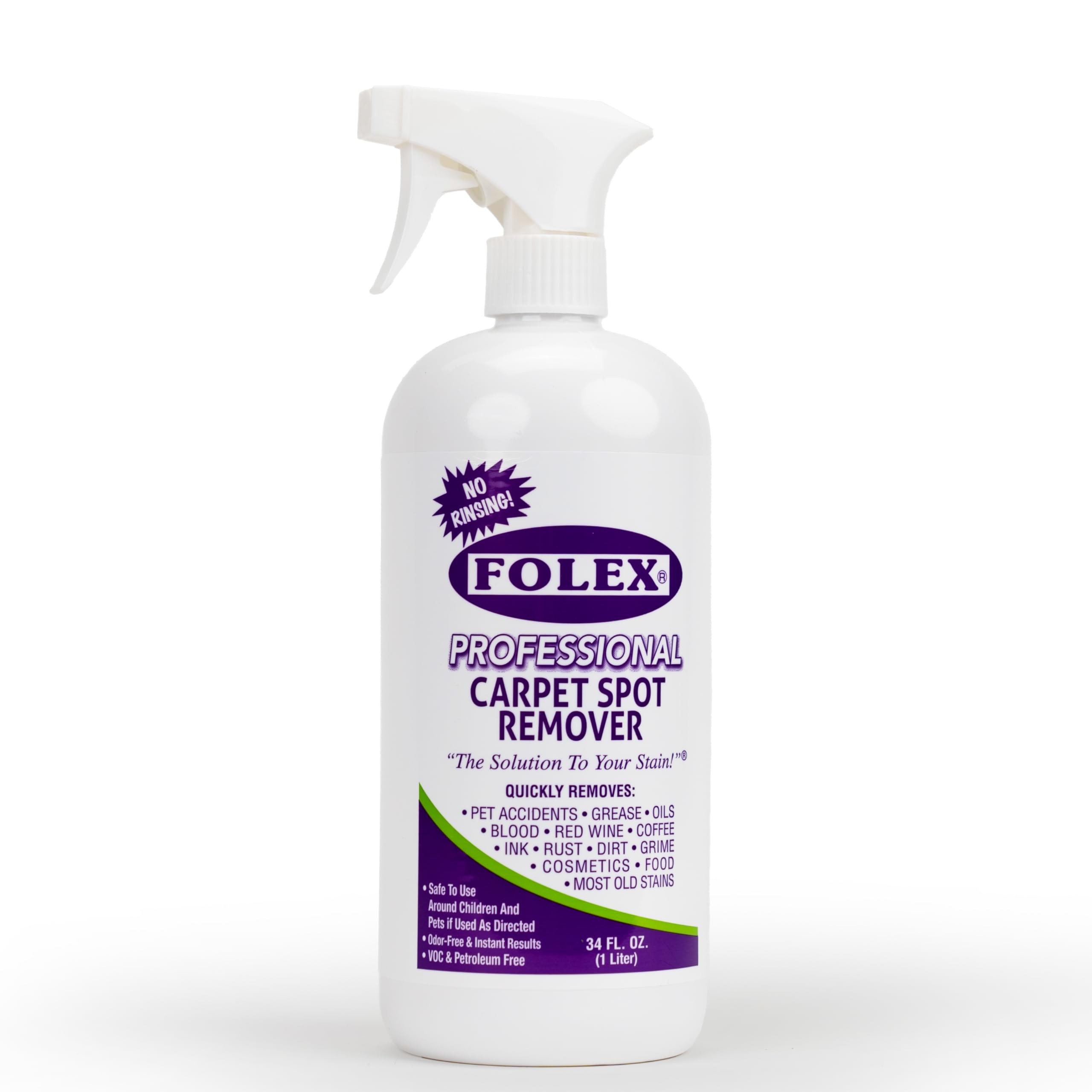 Professional 34 oz Carpet Cleaner Spray, Spot Cleaner for Carpet and Upholstery, Rug Cleaner, Car Carpet Cleaner, Pet Stain Carpet Cleaner, Carpet Spot Remover.