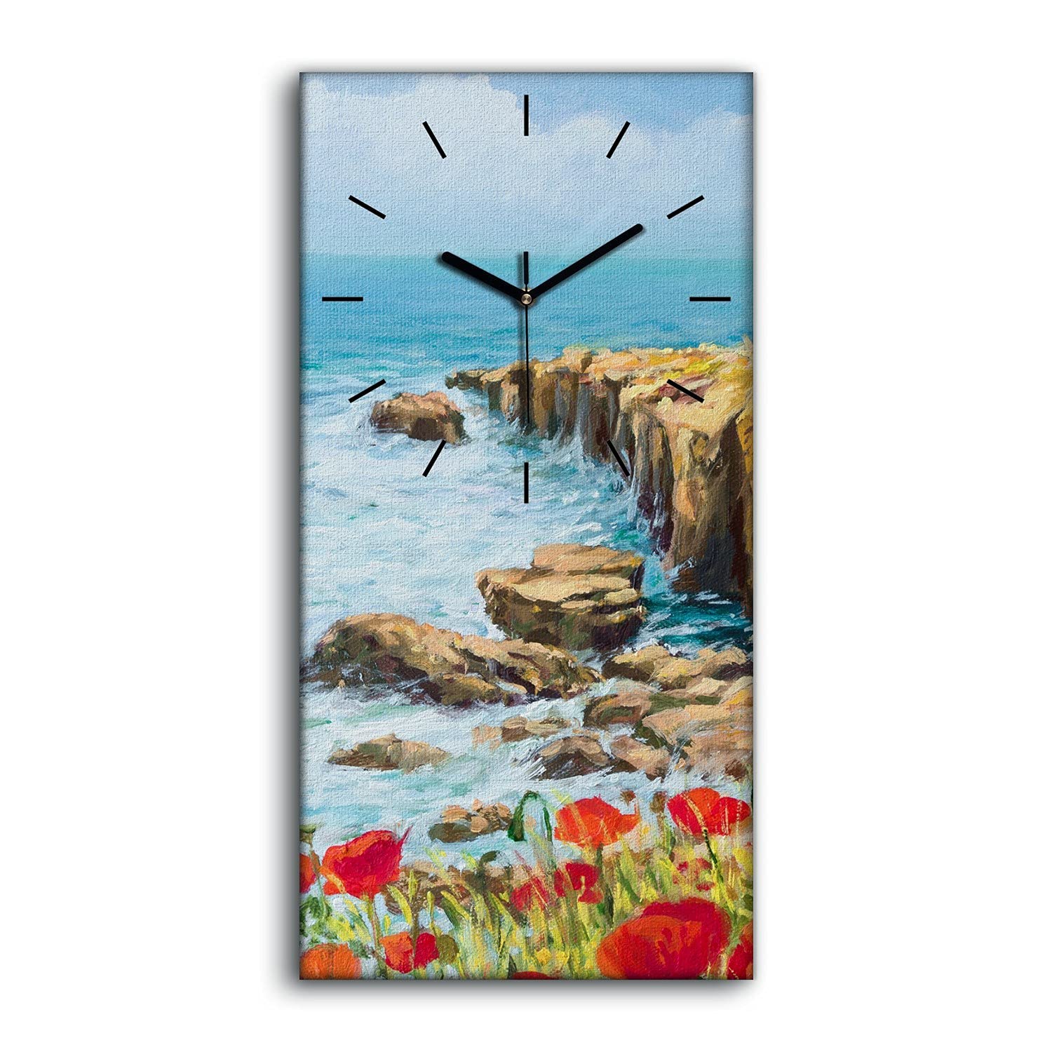 Horloge sur Toile Silencieuse sans Tic-Tac pour Chambre 30x60