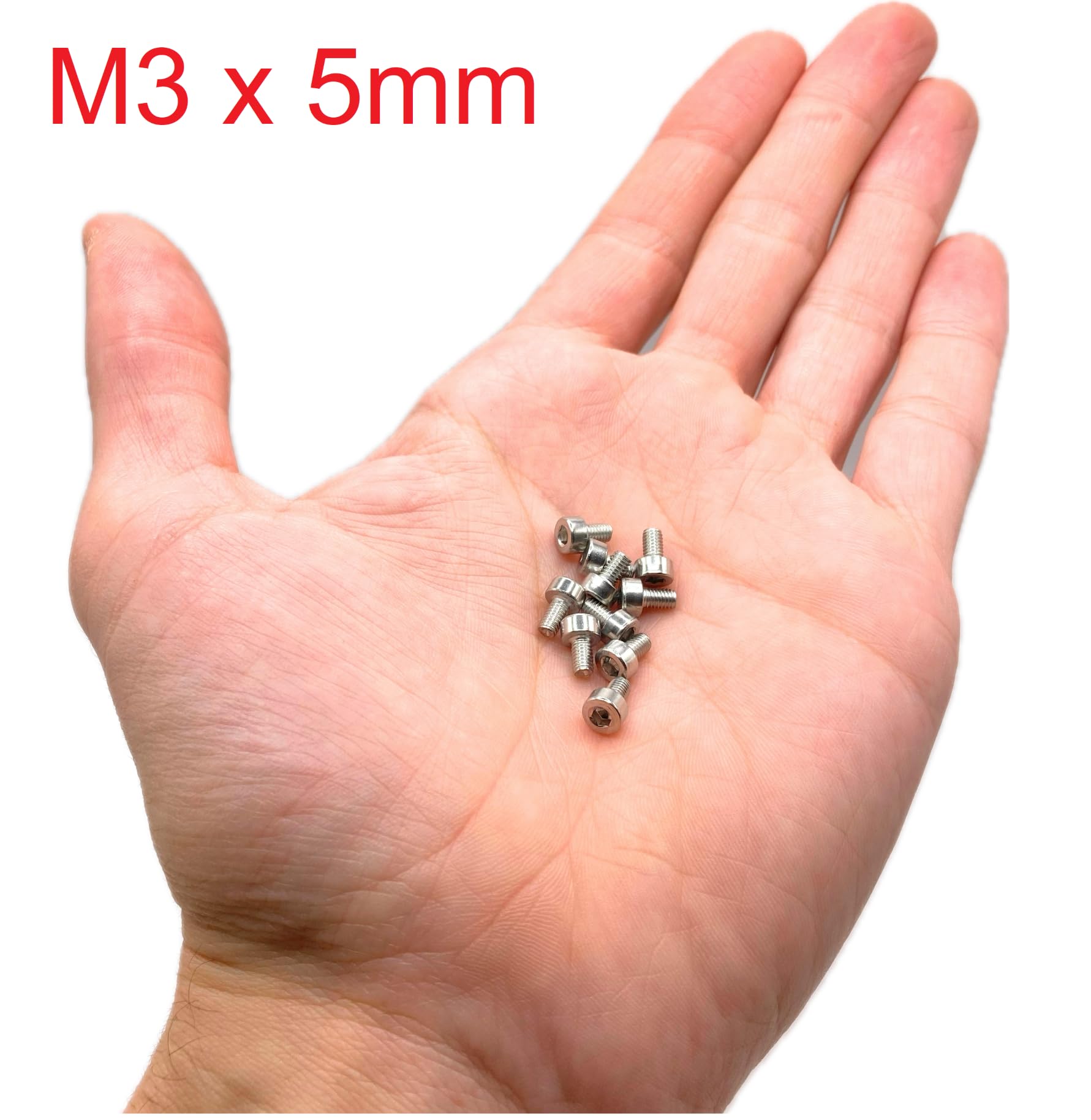 Screws Stainless Steel M3 x 5 mm Cylinder Head BTR Diameter 3 x 5 mm, A2 stainless steel, M3 x 5mm - Image 2
