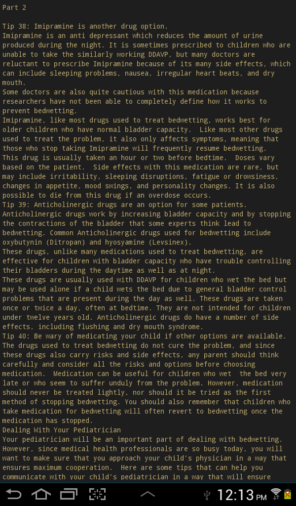 101 Tips to Stop Your Child's Bedwetting Forever App on Amazon Appstore