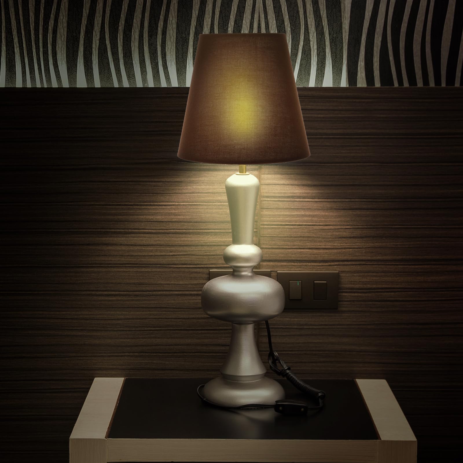 Totority Handmade Cloth Lamp Shade Cover for Table Floor and Accent Lamps Modern Lighting Accessories for Decoration