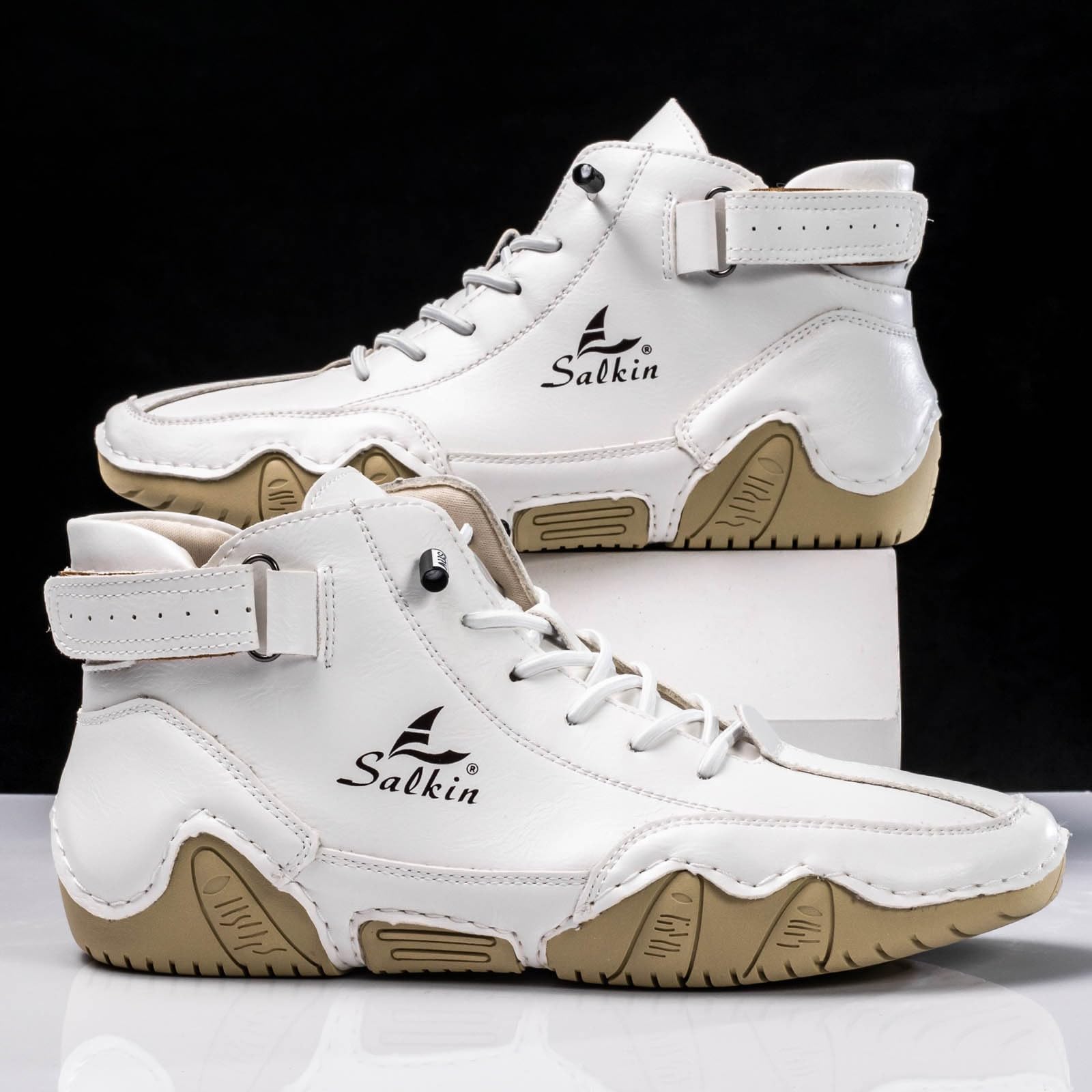 Genérico Zapatillas de Deporte Hombre,Vestir Botas Baloncesto Color sólido Informales Zapatos Casuales con Plataforma Urbanos para Entrenamiento al Aire