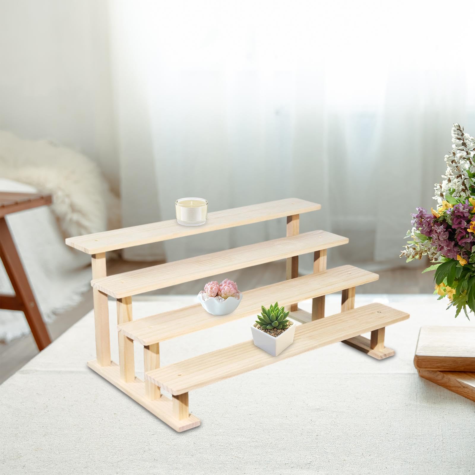 Amazon.co.jp: Wxqbjtam 木製卓上置物ディスプレイスタンド、工芸品