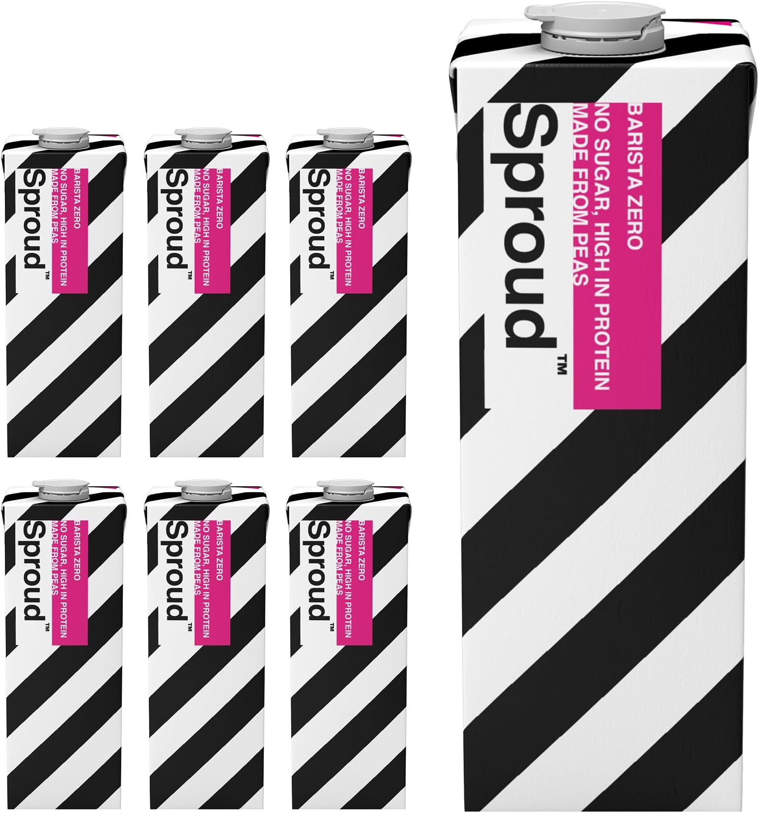 Plant-Based Milk, No Sugar, Low Carb, High Protein, Long Life, Powered by Peas, Rich, Foamy and Easy to Froth (Barista Zero) (6 x 1L)